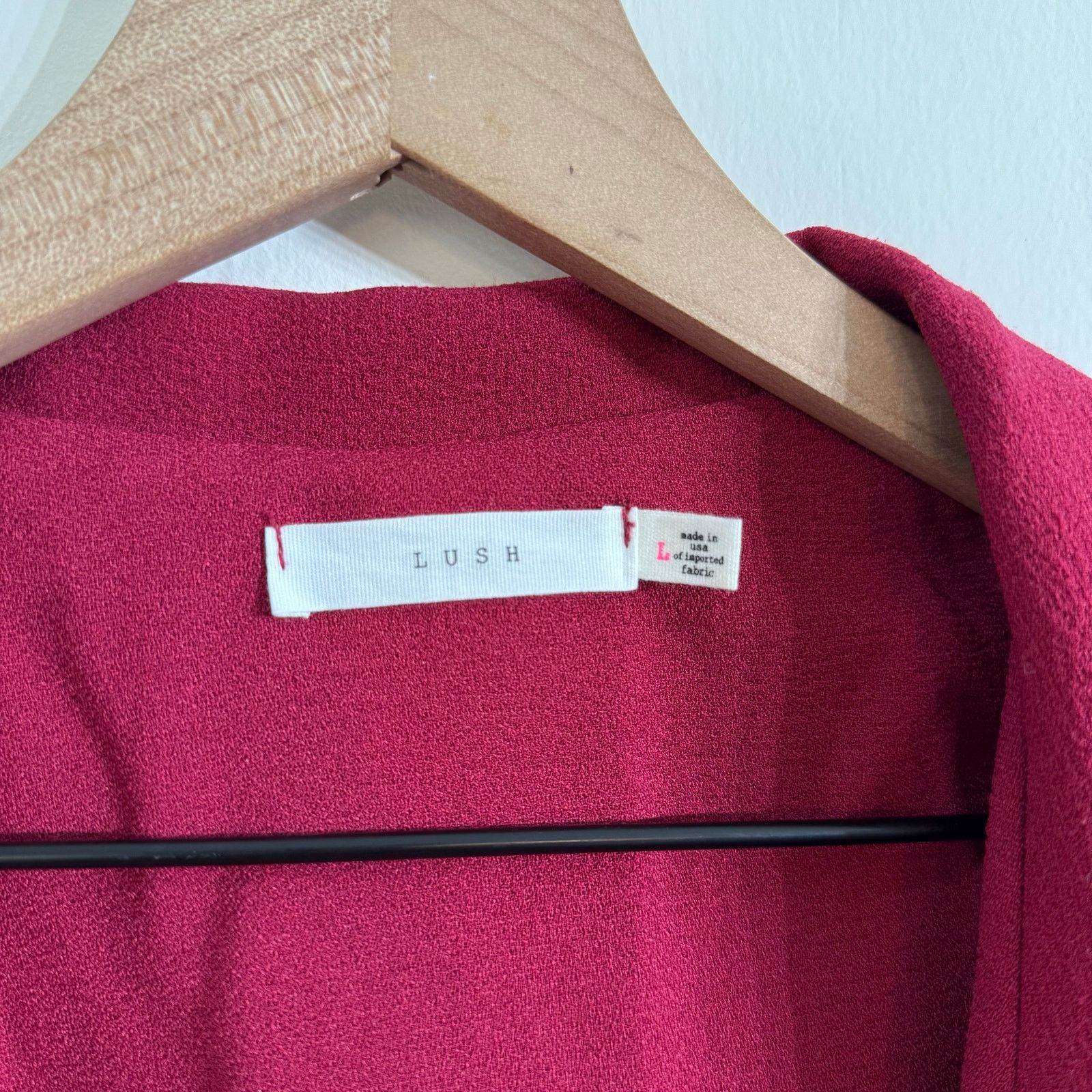 Other Lush Red Pink Open Front Jacket Blazer Size Large Size L / US 10 / IT 46 - 3 Thumbnail