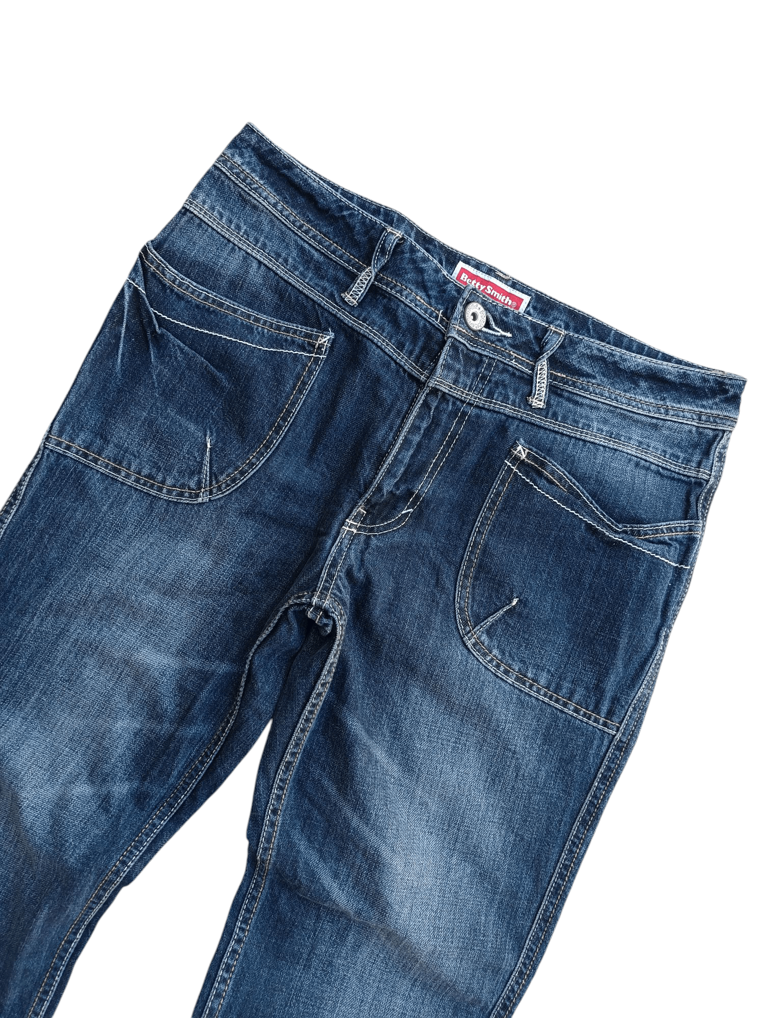 Designer Betty Smith Japan Brand With Buckle Back Denim E269 Size US 32 / EU 48 - 4 Thumbnail