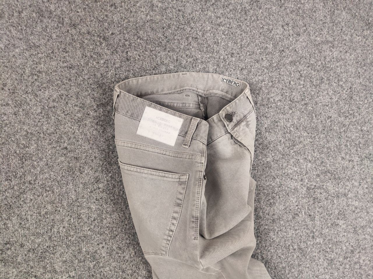Iceberg Iceberg Design Italy Dark Gray Slim Fit Denim Men's Jeans Size US 31 - 11 Thumbnail