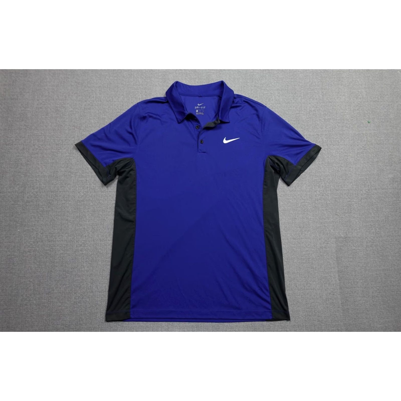 Nike Nike Dri-FIT Polo Shirt Mens XL Blue Black Golf Performance Moisture Wicking Size US XL / EU 56 / 4 - 3 Thumbnail