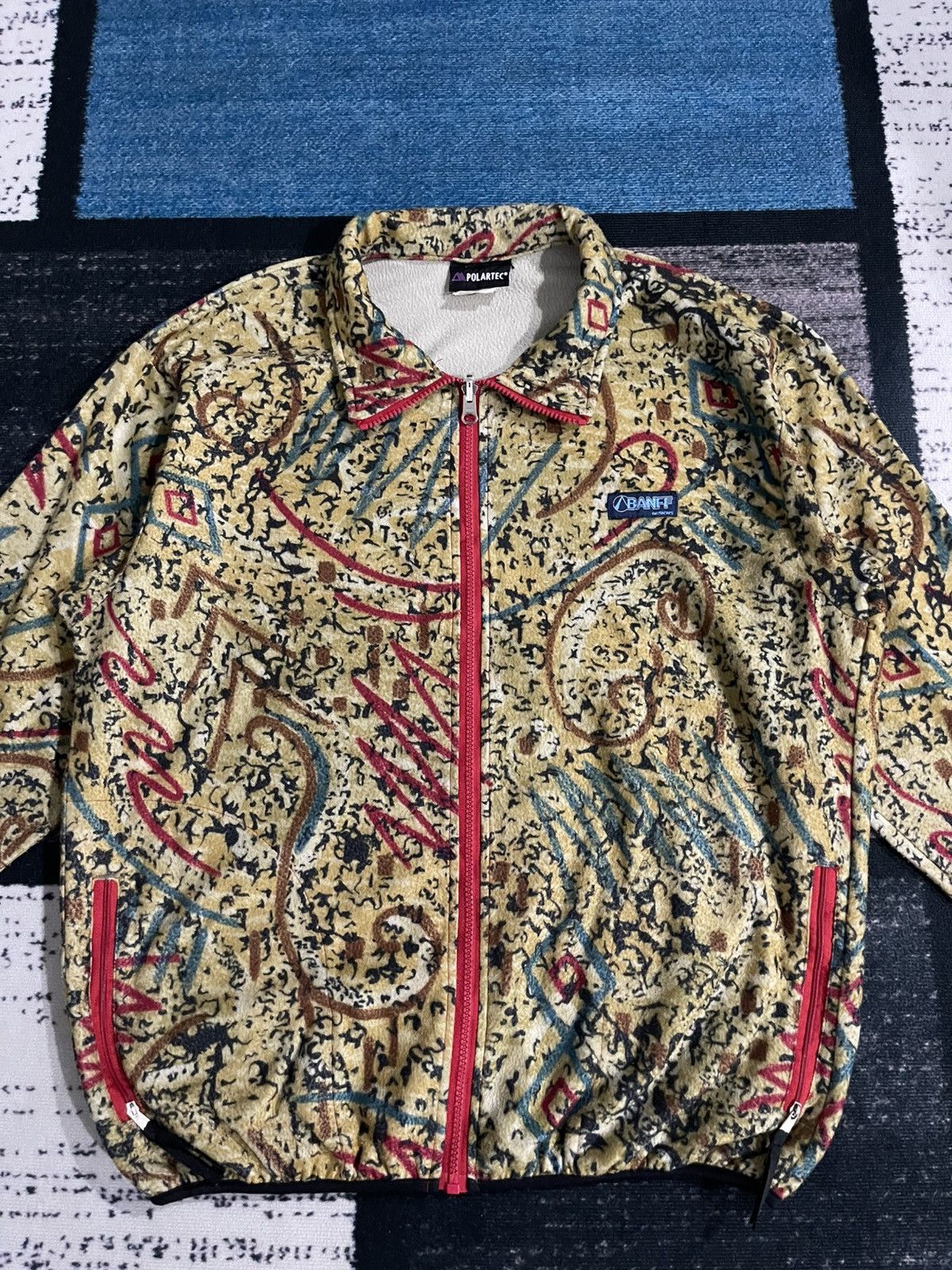 Polartec × Vintage Vintage Banff Design Polartec Wool Jacket Size US L / EU 52-54 / 3 - 5 Thumbnail