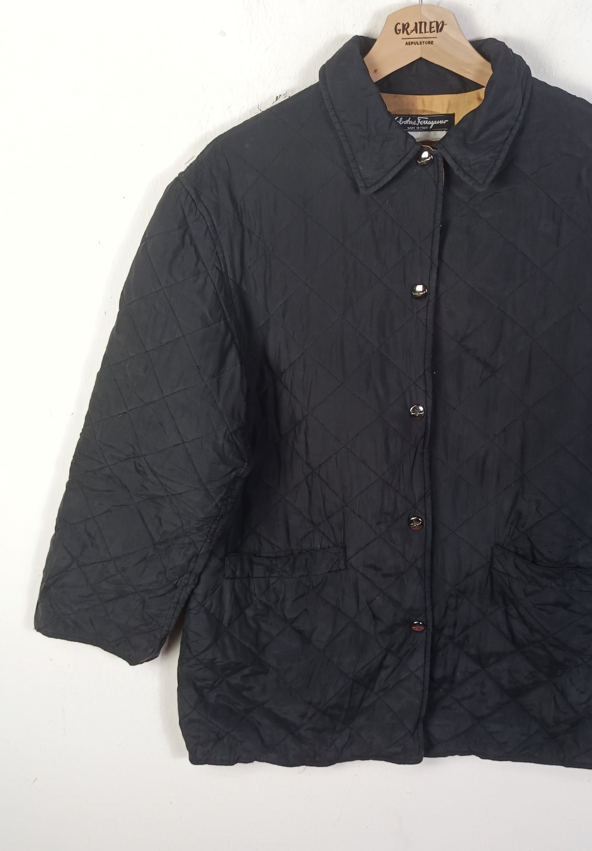Salvatore Ferragamo Vintage Salvatore Ferragamo Leopard Silk Quilted Jacket Size US M / EU 48-50 / 2 - 8 Thumbnail