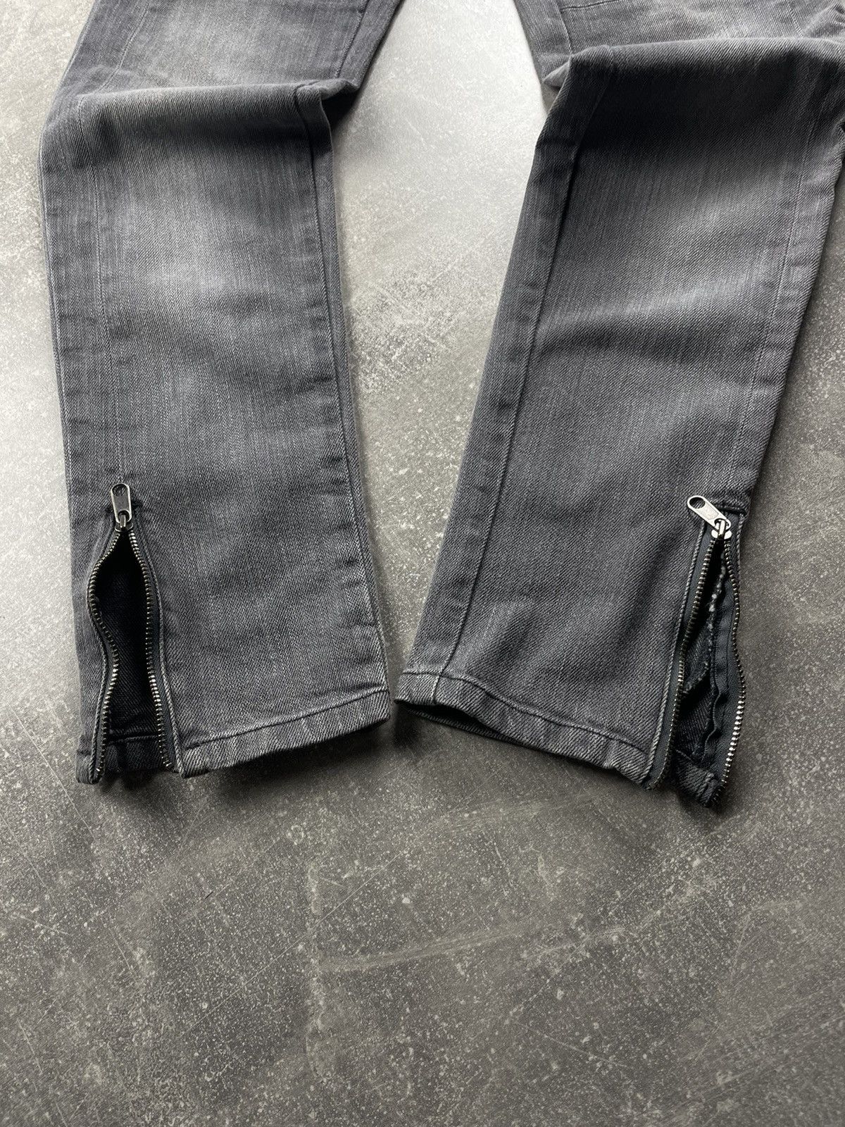 Maison Margiela MM6 Maison Martin Margiela Gray Slim Zip Ankle Jeans Size 28" / US 6 / IT 42 - 5 Thumbnail