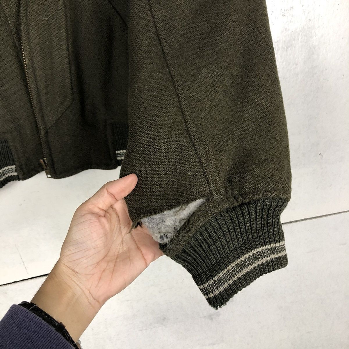 Japanese Brand 🔥VINTAGE WOOL BOMBER JACKET SCOOP SPELL OUT ISSEY MIYAKE Size US M / EU 48-50 / 2 - 17 Thumbnail