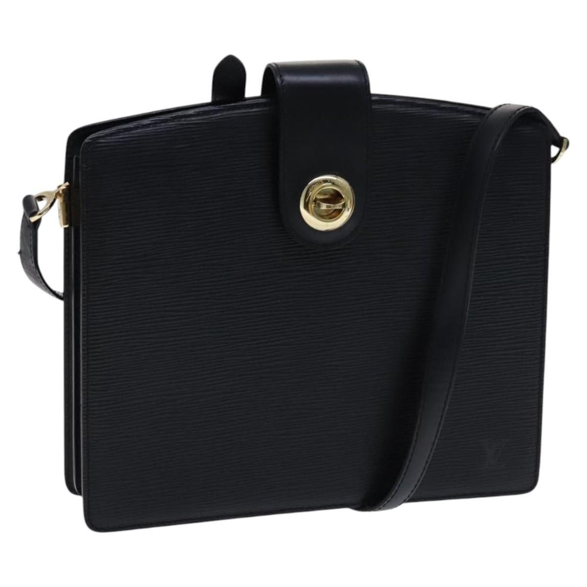 Louis Vuitton LOUIS VUITTON Epi Capuchin Shoulder Bag Black M52342 Size ONE SIZE - 1 Thumbnail