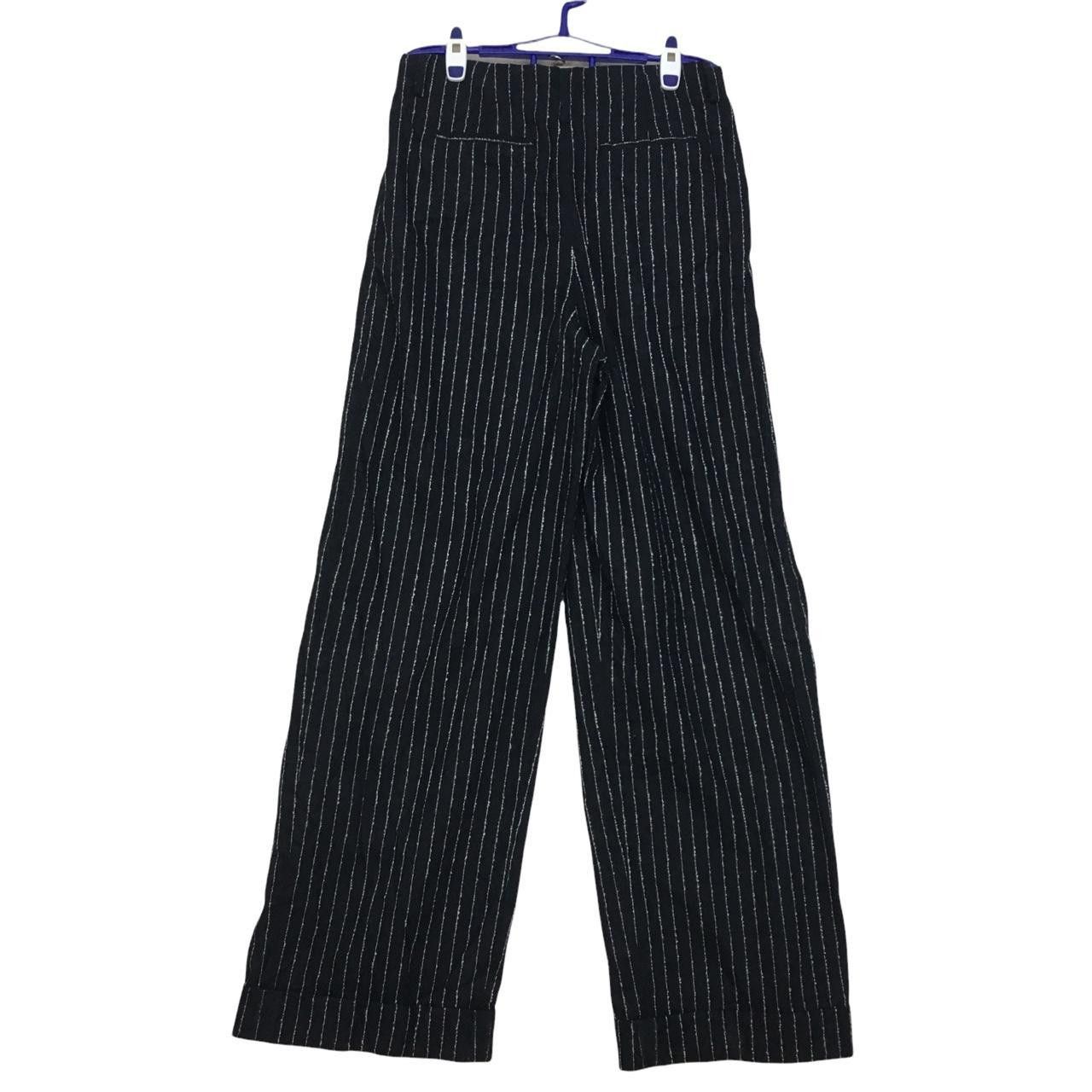 Vintage Vtg AALTO Striped Long Pants Trousers Cuffed Leg Casual Size 34" / US 12 / IT 48 - 2 Thumbnail