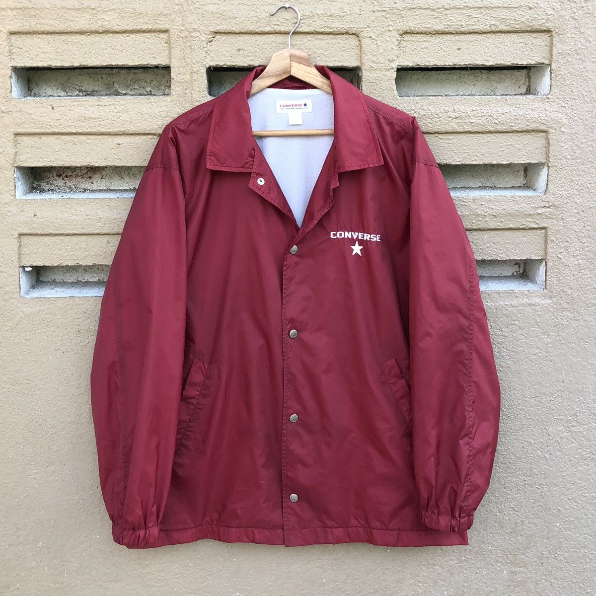 Converse Vintage Converse Snap Button Red Coach Jacket Size US L / EU 52-54 / 3 - 7 Thumbnail