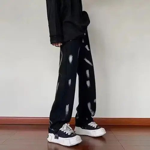 VIBE Black Painted Denim Jeans Size US 30 / EU 46 - 2 Thumbnail