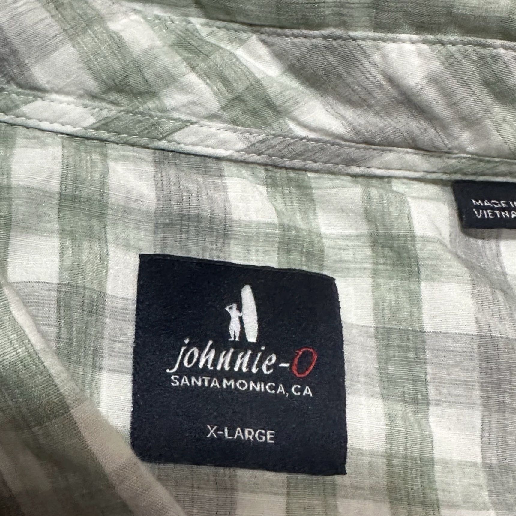 johnnie-O Johnnie-O Shirt Mens XL Green Check Bamboo Fordhart Button Up Size US XL / EU 56 / 4 - 4 Thumbnail