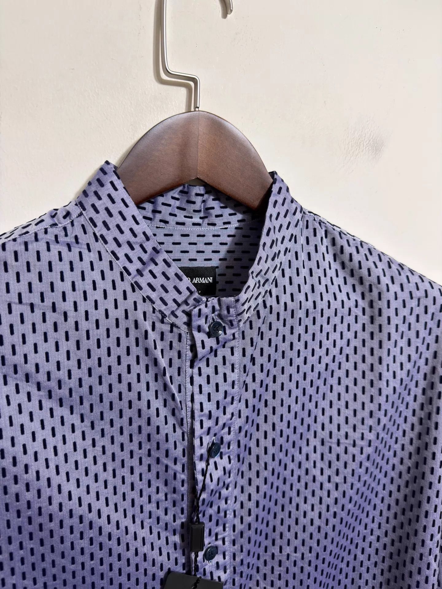 Giorgio Armani Giorgio Armani Long Sleeve Shirt/Jacket Lavender 39/42 Size US XL / EU 56 / 4 - 3 Thumbnail