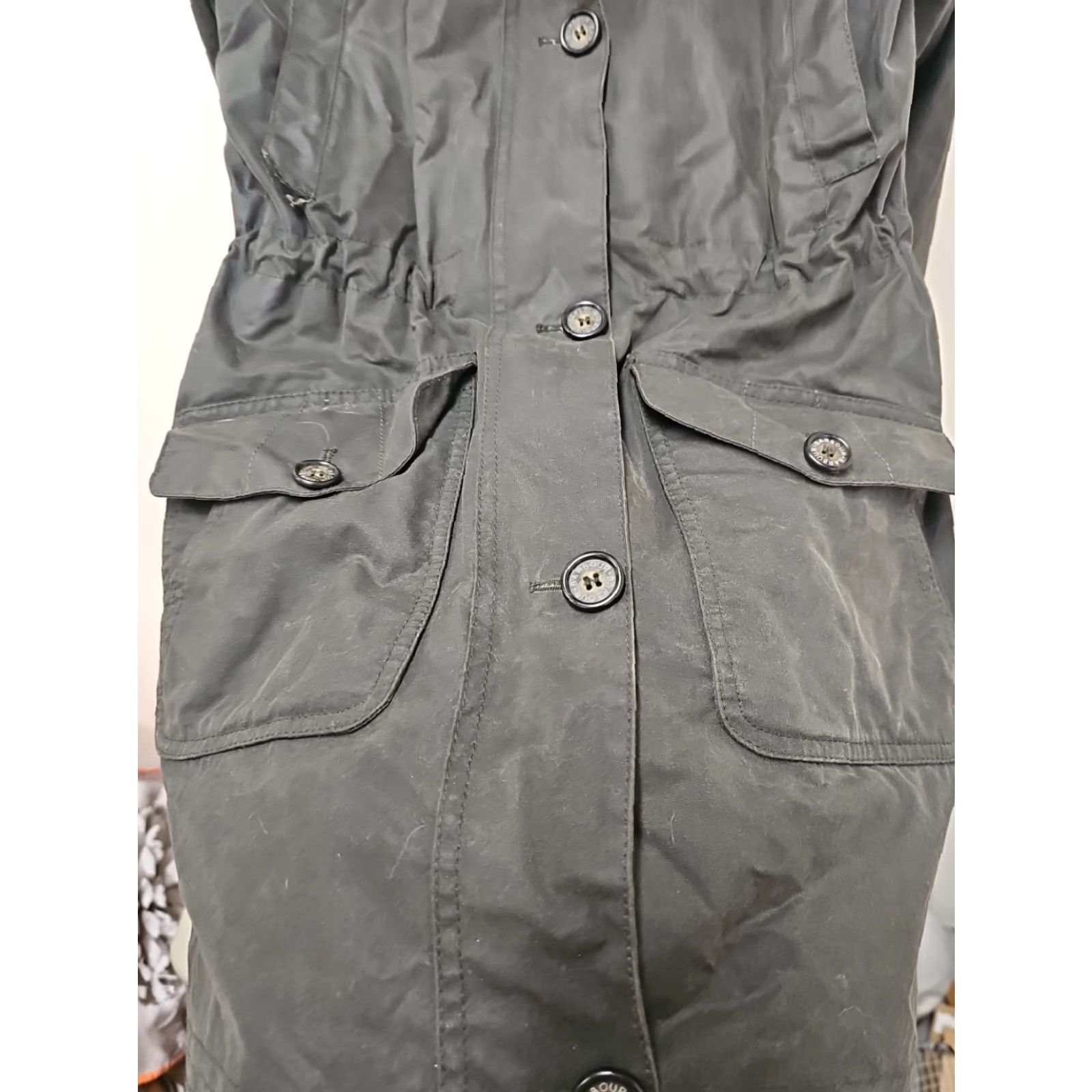 Barbour Barbour Parka Waxed Cotton Green USA SIZE 6 Women Jacket Coat Barbour Thrunton Parka Waxed Size M / US 6-8 / IT 42-44 - 2 Thumbnail