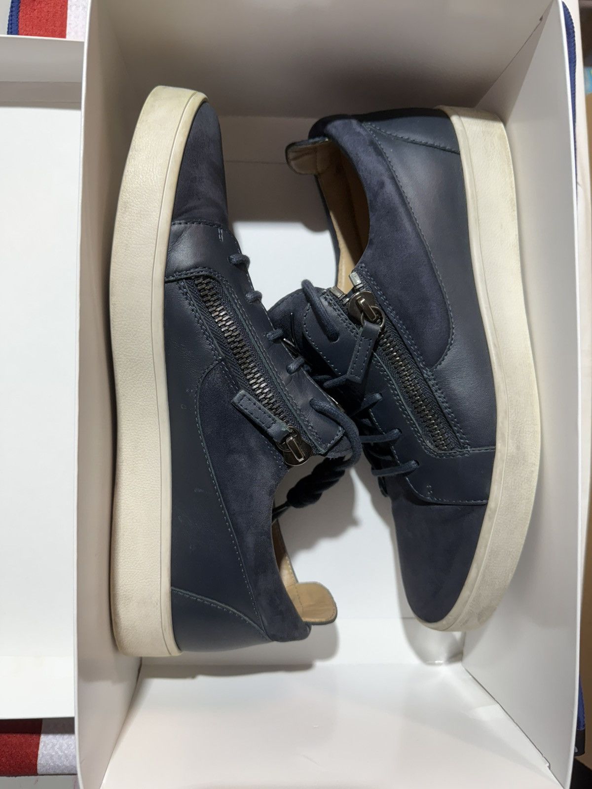 Giuseppe Zanotti Giuseppe Zanotti Men's Blue Leather & Suede Shoes Sz 43 Size US 10 / EU 43 - 8 Thumbnail