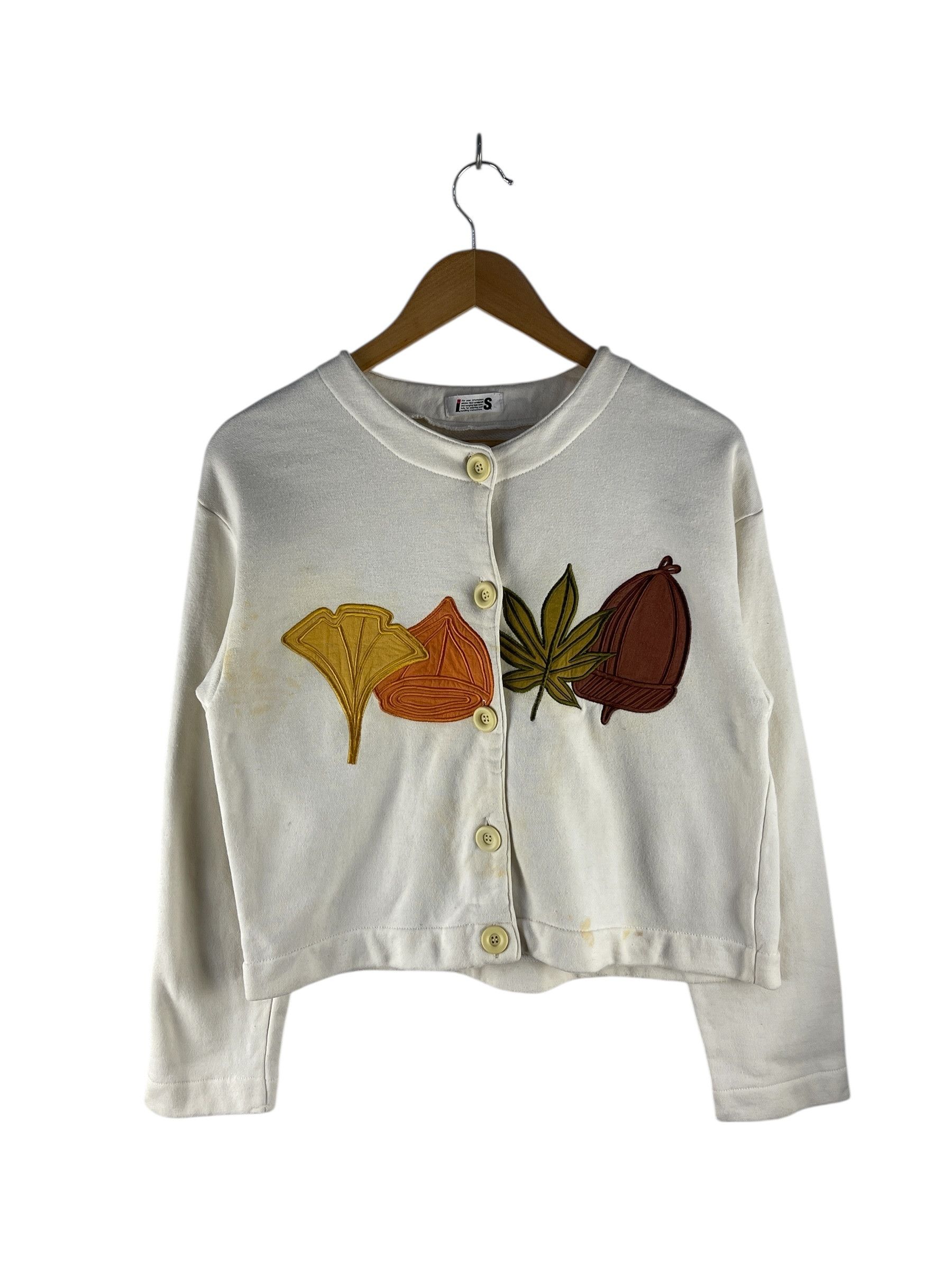 Issey Miyake Issey Miyake Leaf and Acorn Knitted Cardigan Size S / US 4 / IT 40 - 1 Thumbnail