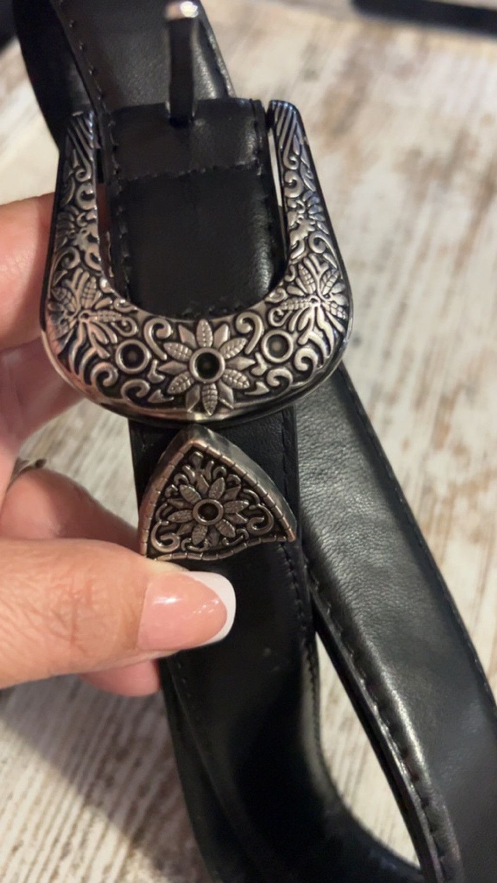 The Unbranded Brand Women's Unbranded Black Silver Western Style Belt One Size Size ONE SIZE - 4 Thumbnail