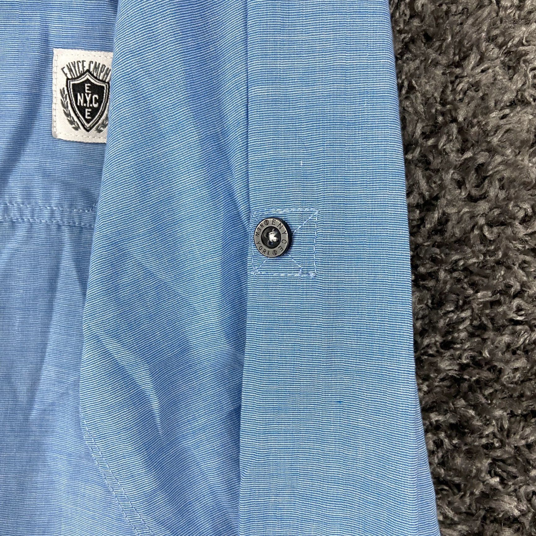 Vintage VINTAGE Enyoce A Sean Combs Co. Shirt Button-Up Long Sleeve Men L Blue 90s Mens Shirt Size US L / EU 52-54 / 3 - 4 Thumbnail