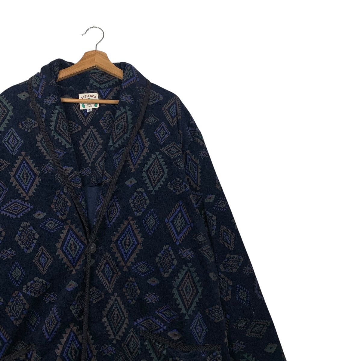 Japanese Brand TITICACA Motif Design Single Button Casual Jacket #2248-C99 Size US L / EU 52-54 / 3 - 5 Thumbnail