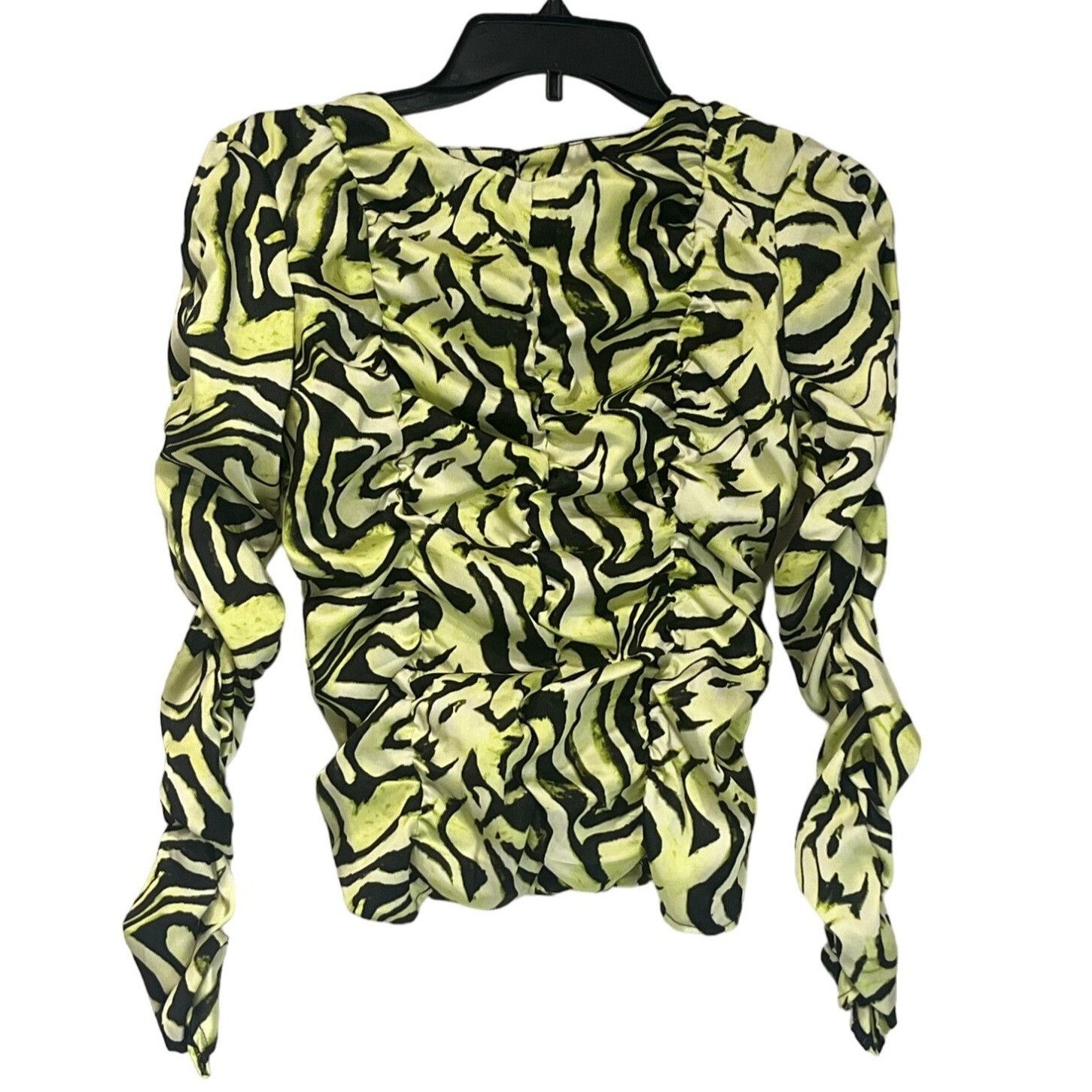 Topshop Topshop Ruched Long Sleeve Shirred Swirl Animal Print Top In Size S / US 4 / IT 40 - 9 Thumbnail