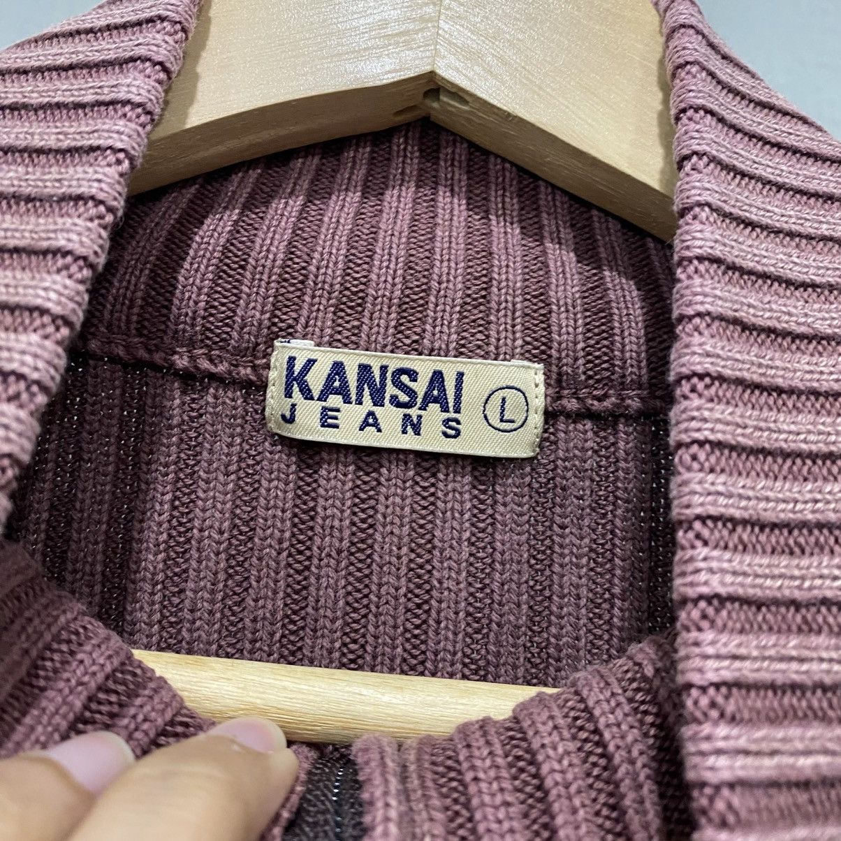 Kansai Yamamoto Kansai Jeans Ribbed Knit Zip Sweater Archive Y2K Japanese Size US S / EU 44-46 / 1 - 8 Thumbnail