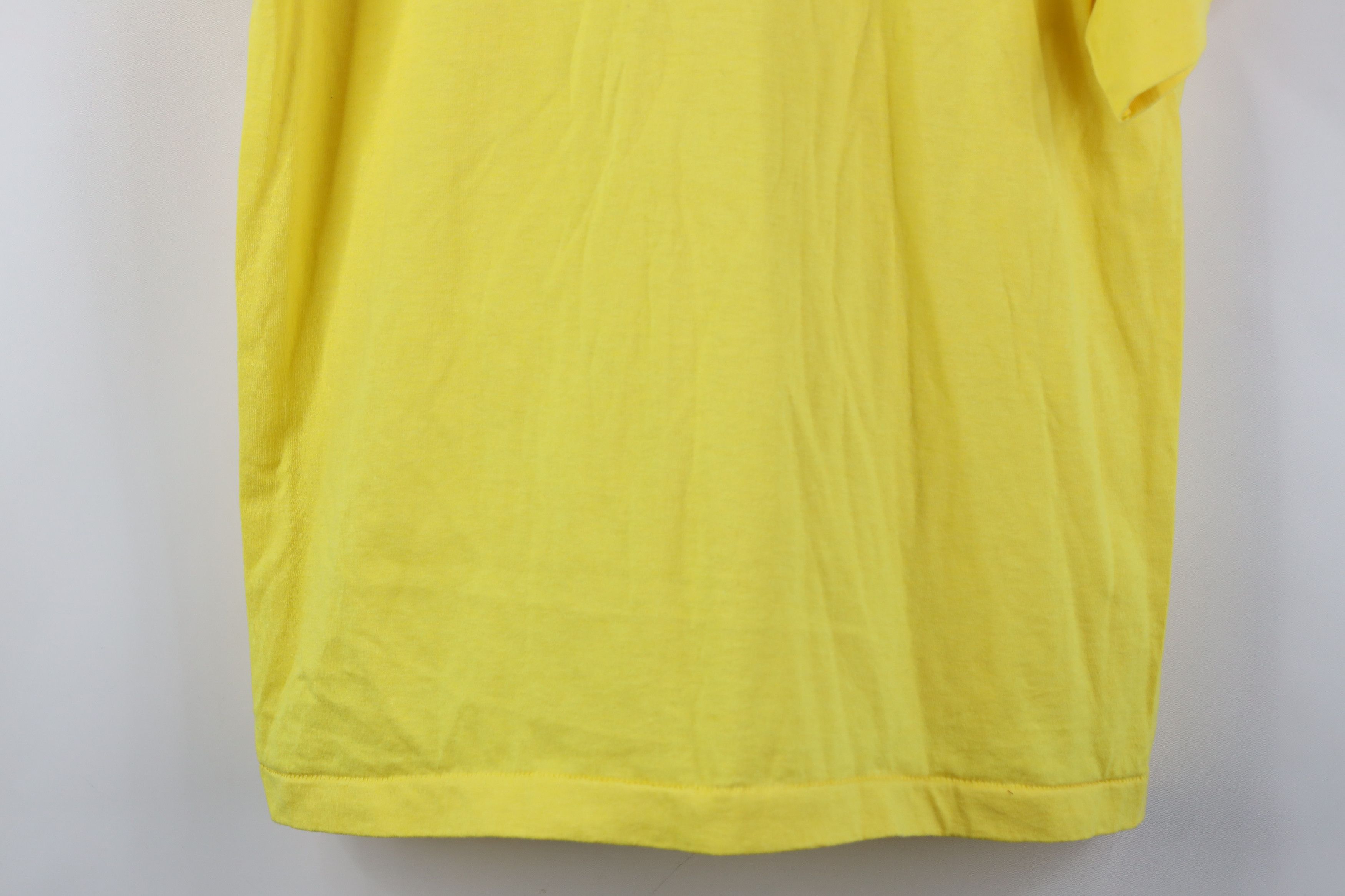 Vintage Vintage 80s 90s Streetwear Short Sleeve T-Shirt Yellow USA Size US L / EU 52-54 / 3 - 3 Thumbnail