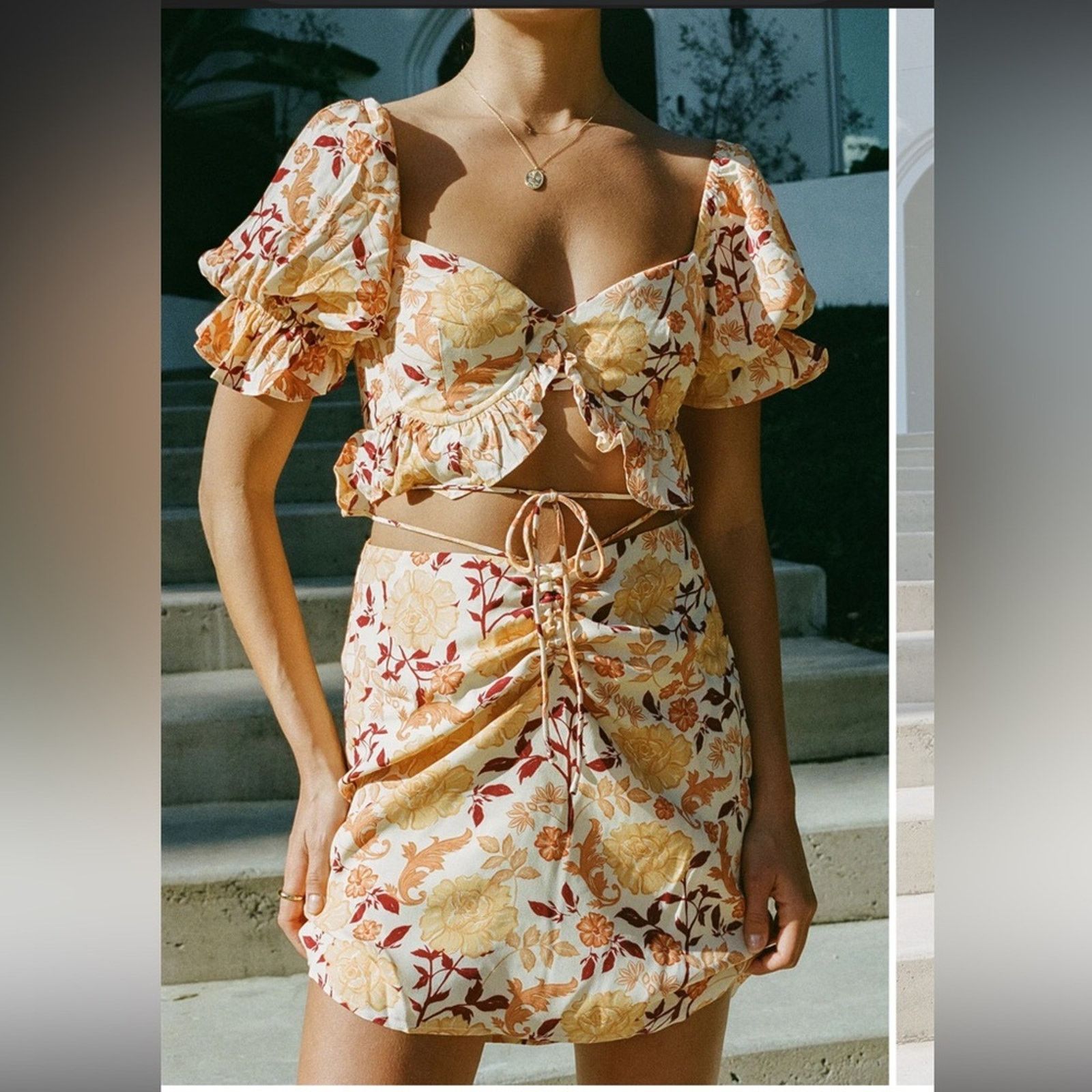 Other Sabo Skirt Australia Ahlee Floral Frill Mini Dress M NWT Size M / US 6-8 / IT 42-44 - 3 Thumbnail