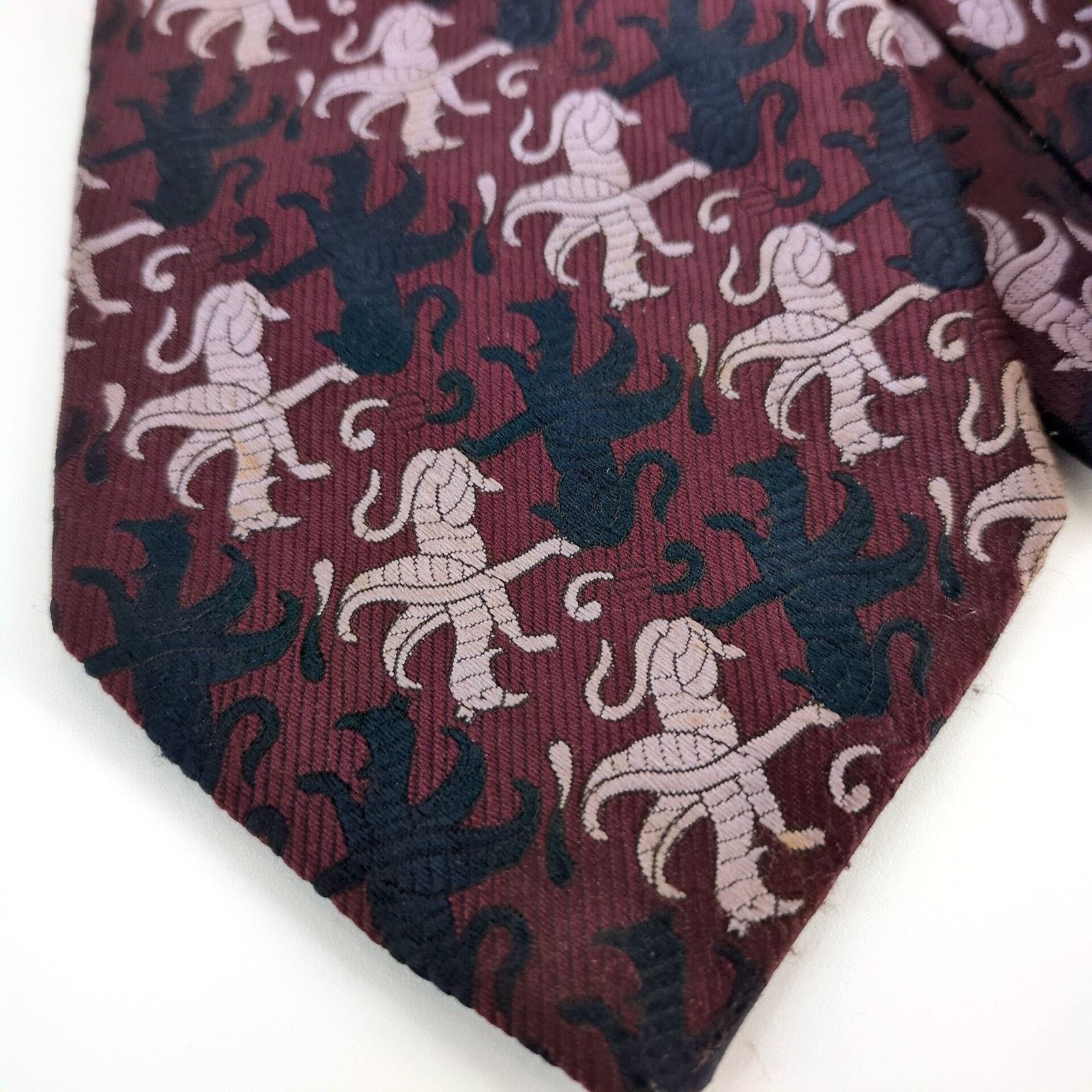 Vintage Vintage Pulitzer Mythical Griffin Brocade 4" Wide Neck Tie Size ONE SIZE - 6 Thumbnail