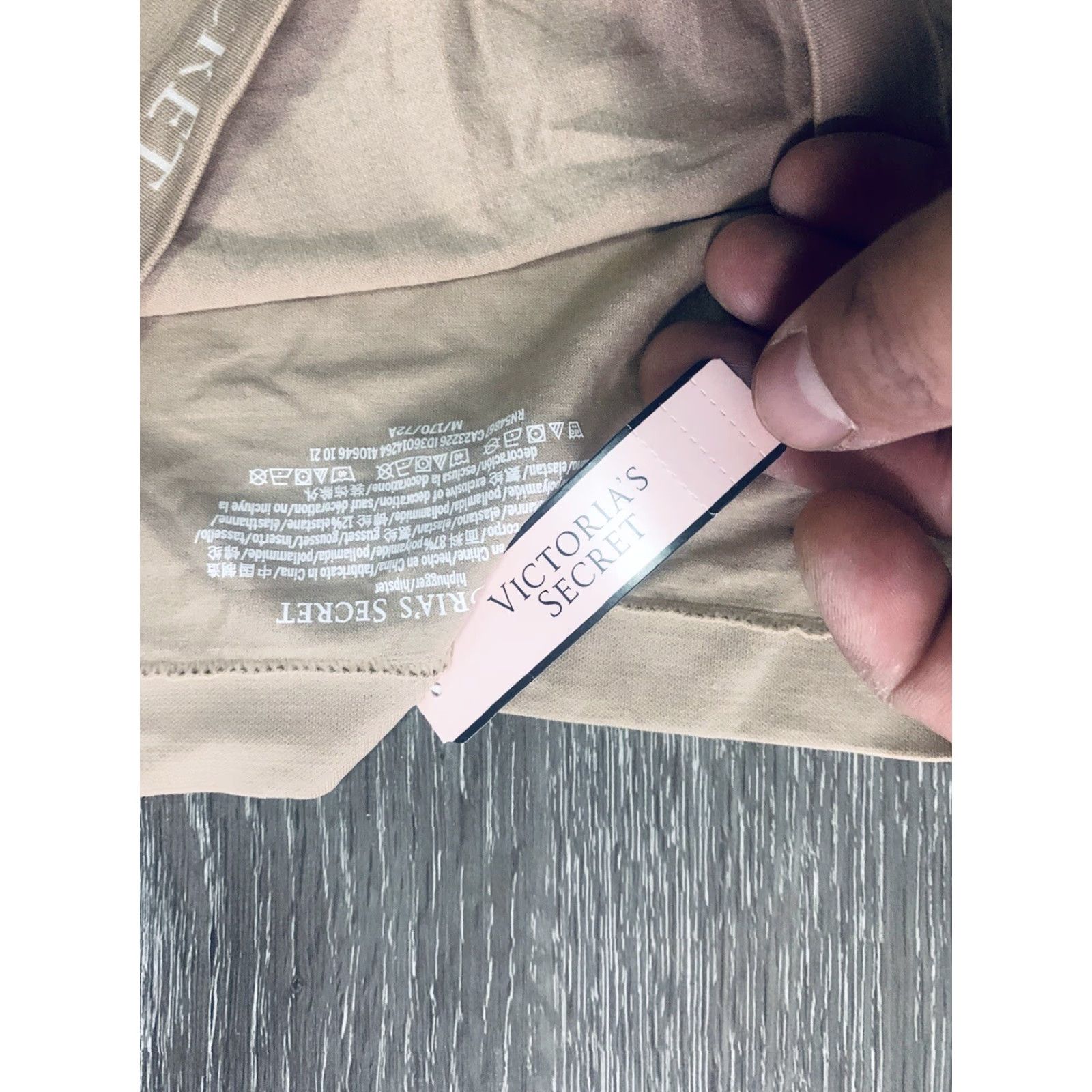 Victoria's Secret VICtoRIA'S SECRET HipHUGGER Hipster Panty Medium Beige New With Tags Panties Women Hipster Opaque Lightweight Stretch" Size 32" / US 10 / IT 46 - 3 Thumbnail