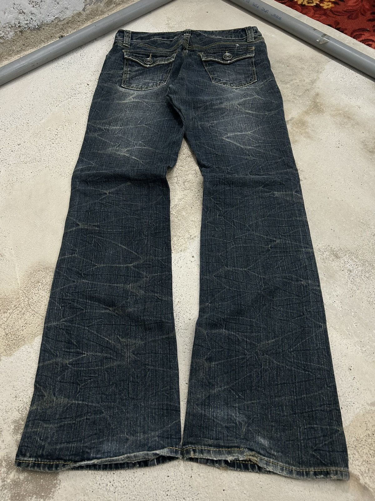Hysteric Glamour × If Six Was Nine × Japanese Brand Flare Colza Japan Clawn Marks Fade Washed Heavy Whiskered Size US 30 / EU 46 - 2 Thumbnail