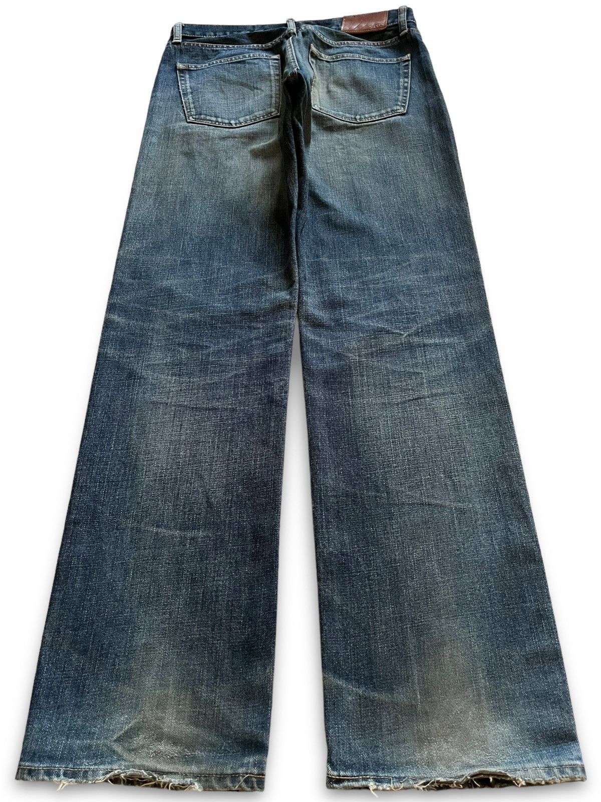 Japanese Brand × Uniqlo SALES🔥Vintage Uniqlo Mud Wash Distressed Loose Jeans Size US 32 / EU 48 - 2 Thumbnail