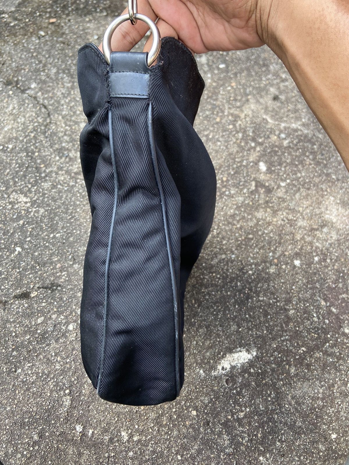 Vintage GUCCI Bamboo Hand/Carry bag black nylon Size ONE SIZE - 6 Thumbnail