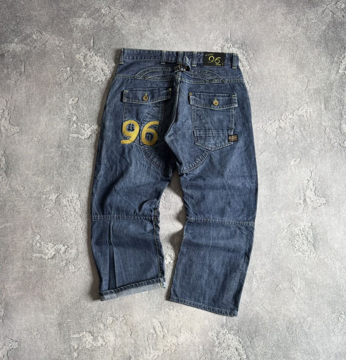 G star raw 34 cargo denim baggy pants jeans trousers y2k 90s