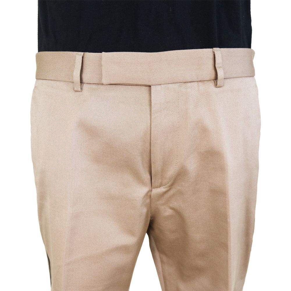 Gucci Gucci Beige Cotton Chino Trousers with Side Detail Size 50R - 1 Thumbnail