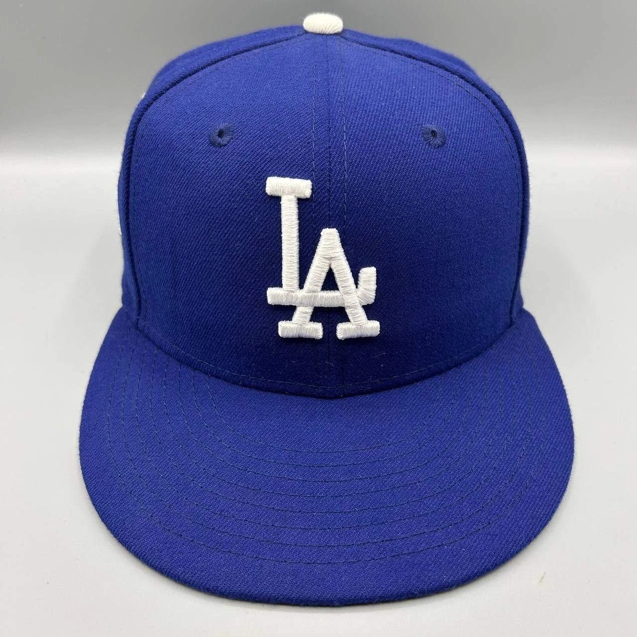 New Era Los Angeles LA Dodgers Hat Men 7 1/8 Blue MLB Fitted Cap Size ONE SIZE - 1 Thumbnail