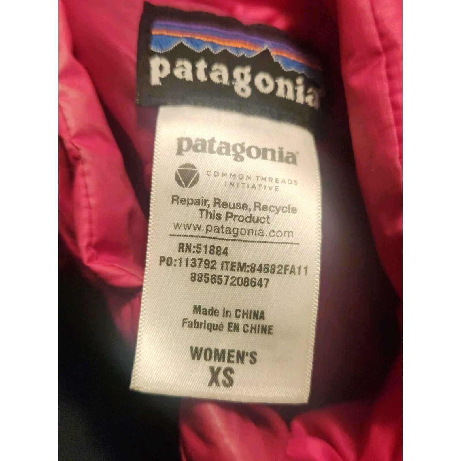 Patagonia Patagonia Down Puffer Packable Jacket Women's Coat Pink Full Zip XS Jacket Size XS / US 0-2 / IT 36-38 - 2 Thumbnail