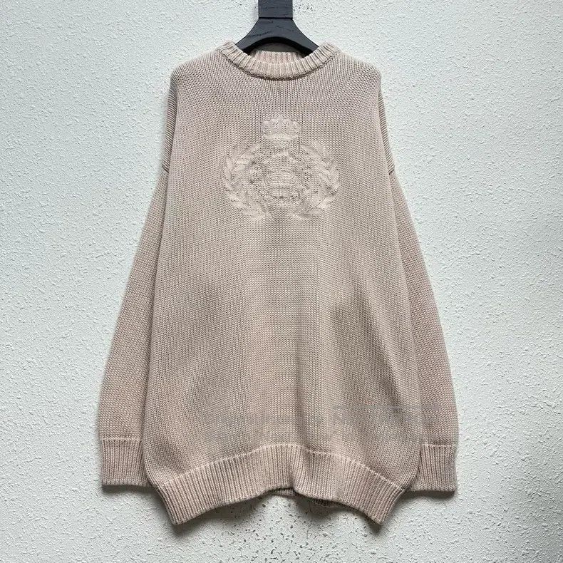 Balenciaga Balenciaga Wheat pattern embroidered knit sweater Size US S / EU 44-46 / 1 - 1 Thumbnail