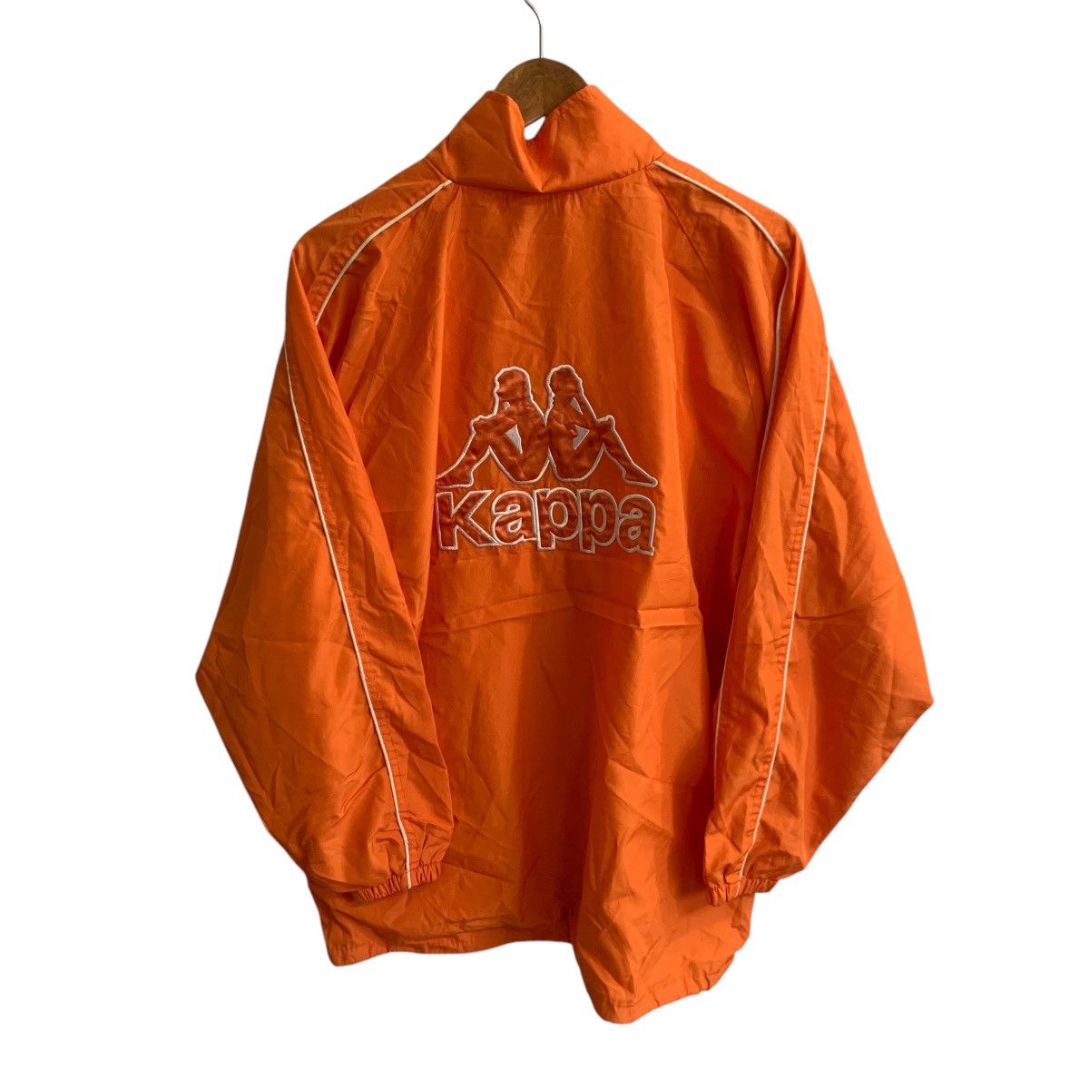 Kappa × Vintage Vintage Kappa Big Logo Large Orange Windbreaker large Size US L / EU 52-54 / 3 - 1 Thumbnail