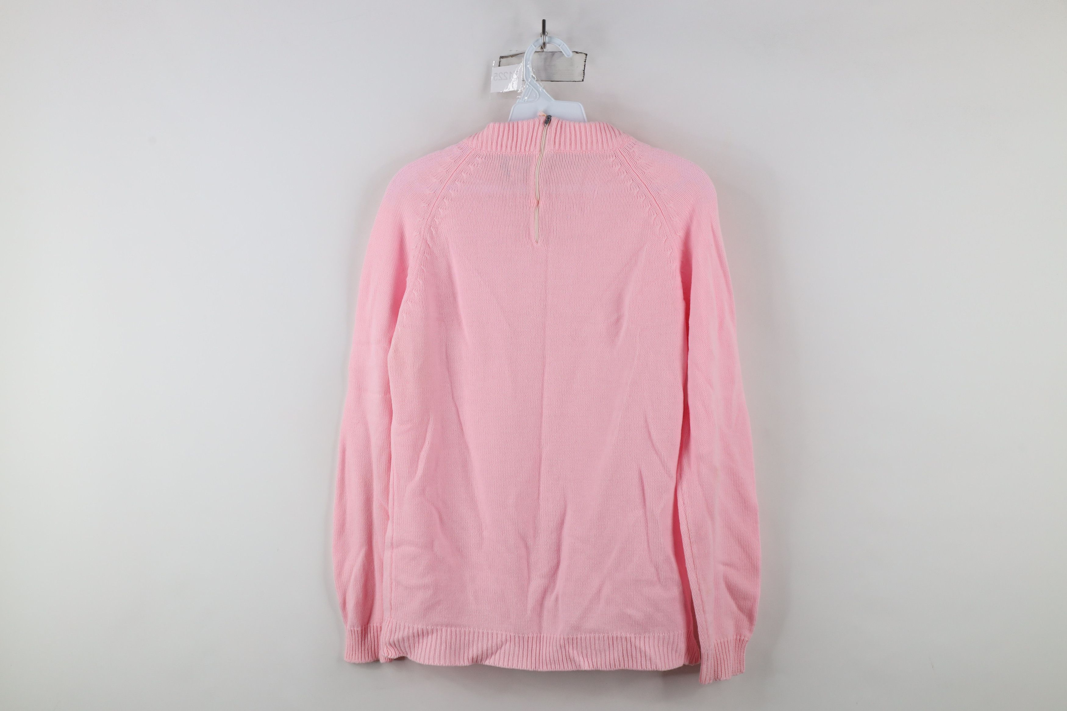 Vintage Vintage 70s Streetwear Diamond Knit Sweater Pink Size S / US 4 / IT 40 - 11 Thumbnail