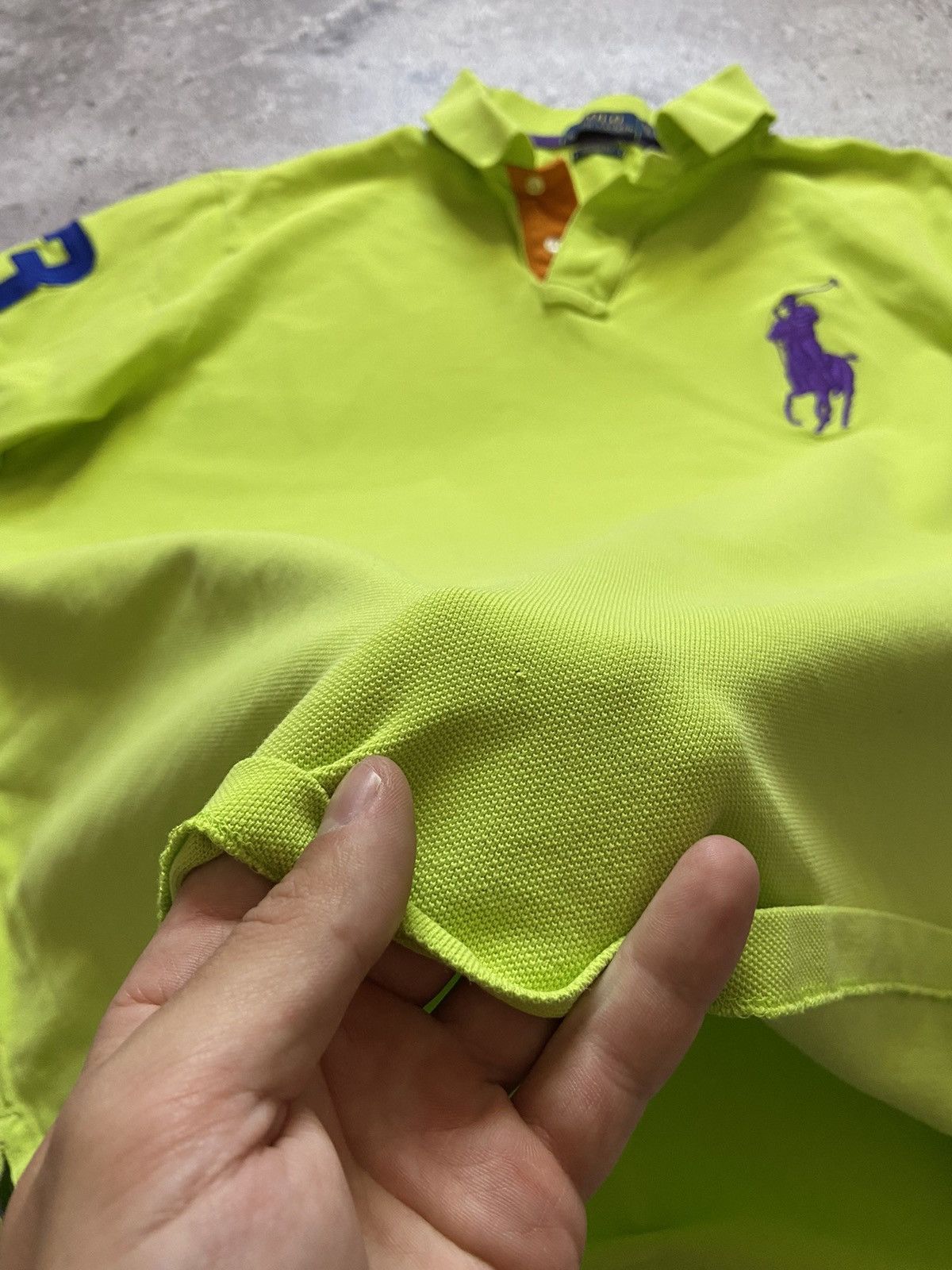 Polo Ralph Lauren × Vintage Polo Ralph Lauren Big Pony Number 3 Polo Shirt Size US XL / EU 56 / 4 - 4 Thumbnail