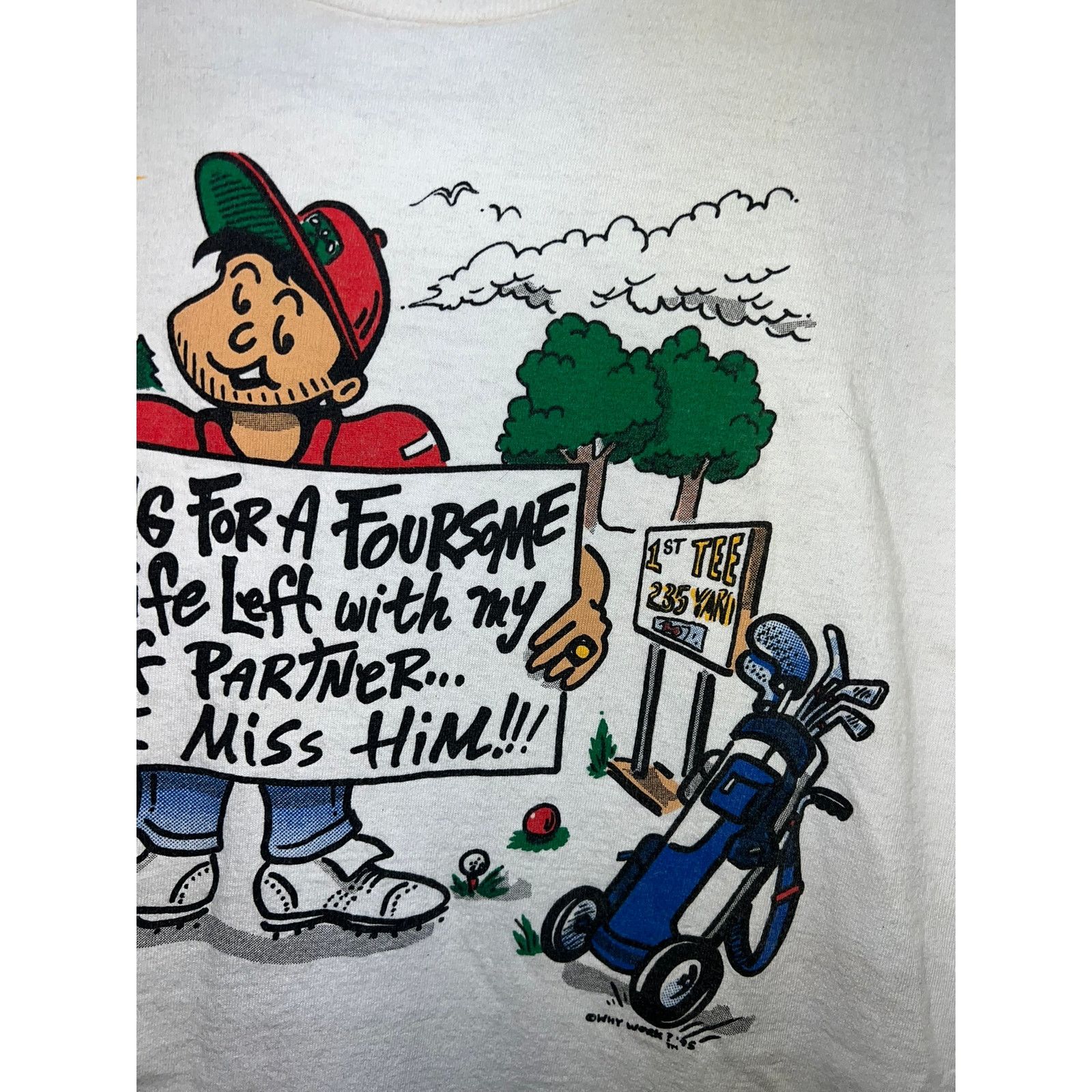 Vintage Vintage Golf Shirt Looking For A Foursome Wife Left Tee XL Size US XL / EU 56 / 4 - 4 Thumbnail