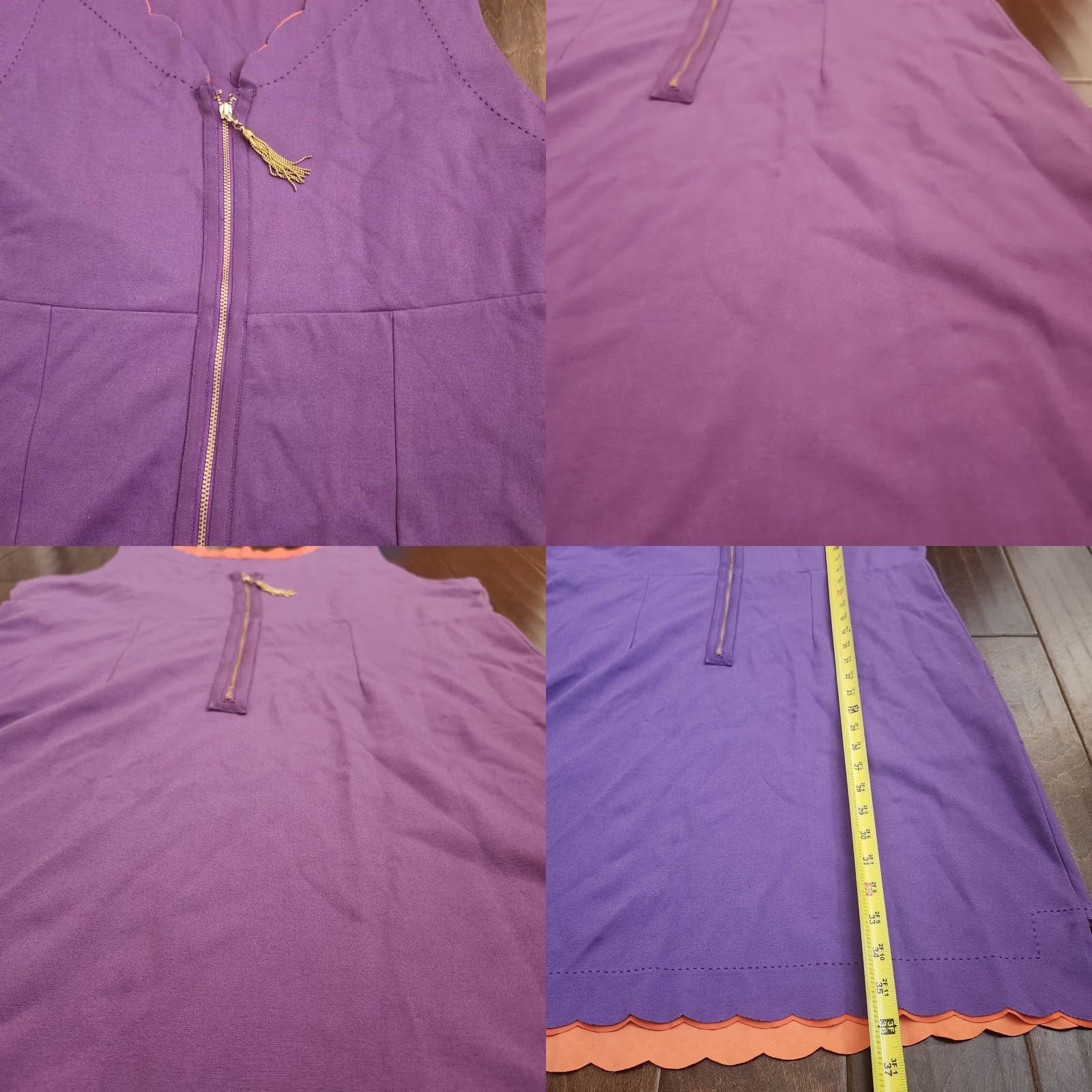 Vintage Ivanka Trump Dress Sleeveless Purple Pocket Petite XL Women's Knee Length Pullover Casual Travel Size XL / US 12-14 / IT 48-50 - 8 Thumbnail