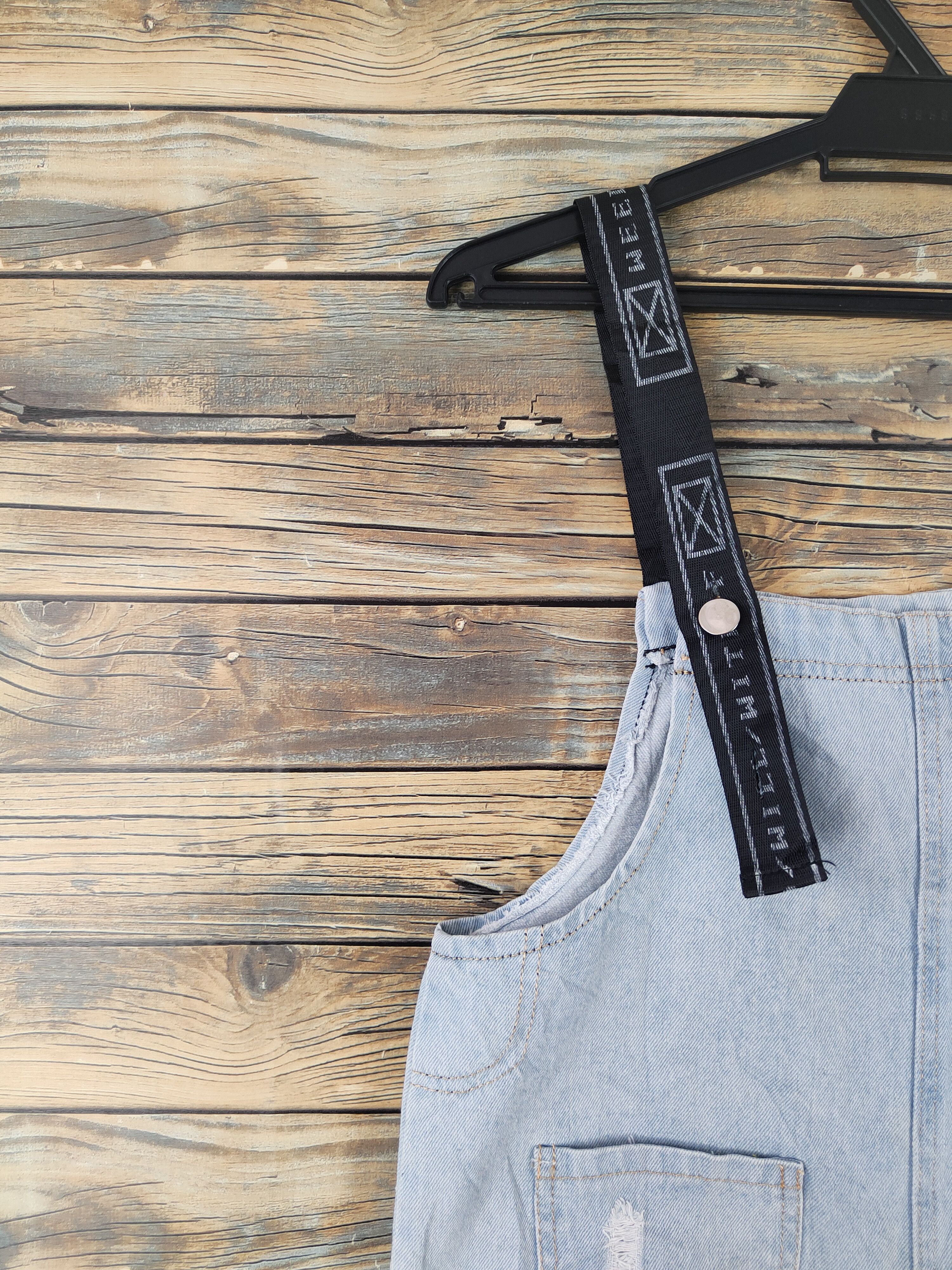 Japanese Brand × Vintage Vintage Japanese Brand Light Blue Denim Shortall Jumpsuits Size 34" / US 12 / IT 48 - 3 Thumbnail