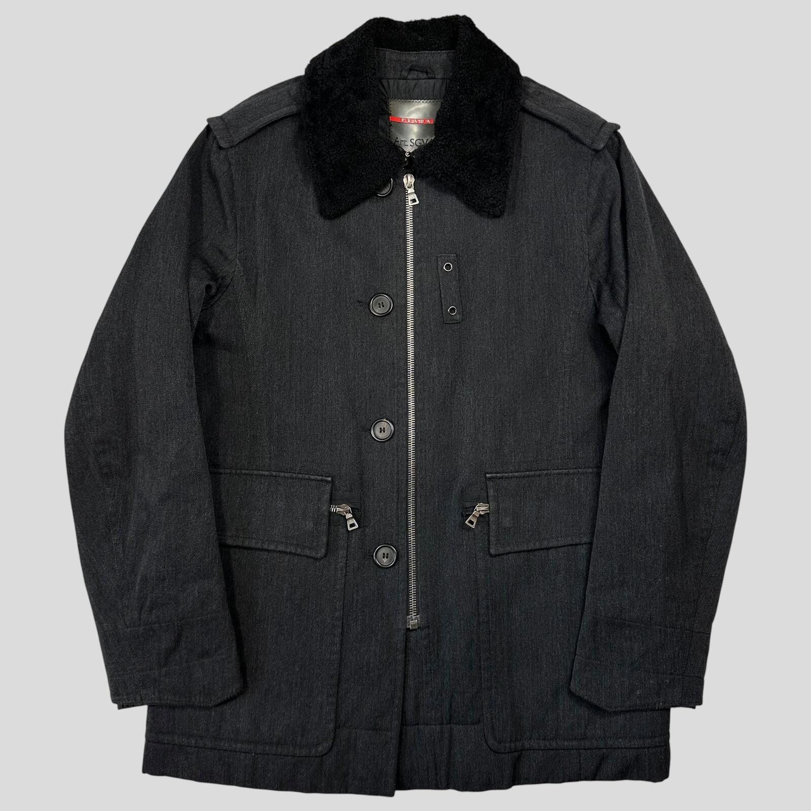 Prada Prada Sport 00’s Technical Wool Sherpa Collar Overcoat - L Size US L / EU 52-54 / 3 - 1 Thumbnail