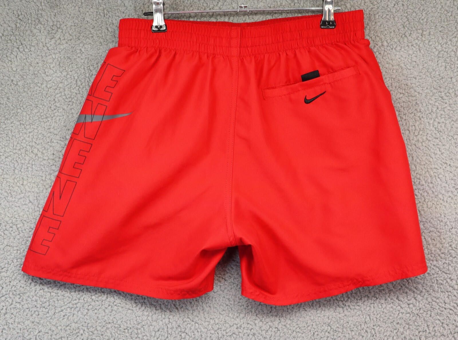 Nike Mens Nike Red Swimming Trunks Medium 5” Beach Pool Size US 32 / EU 48 - 4 Thumbnail