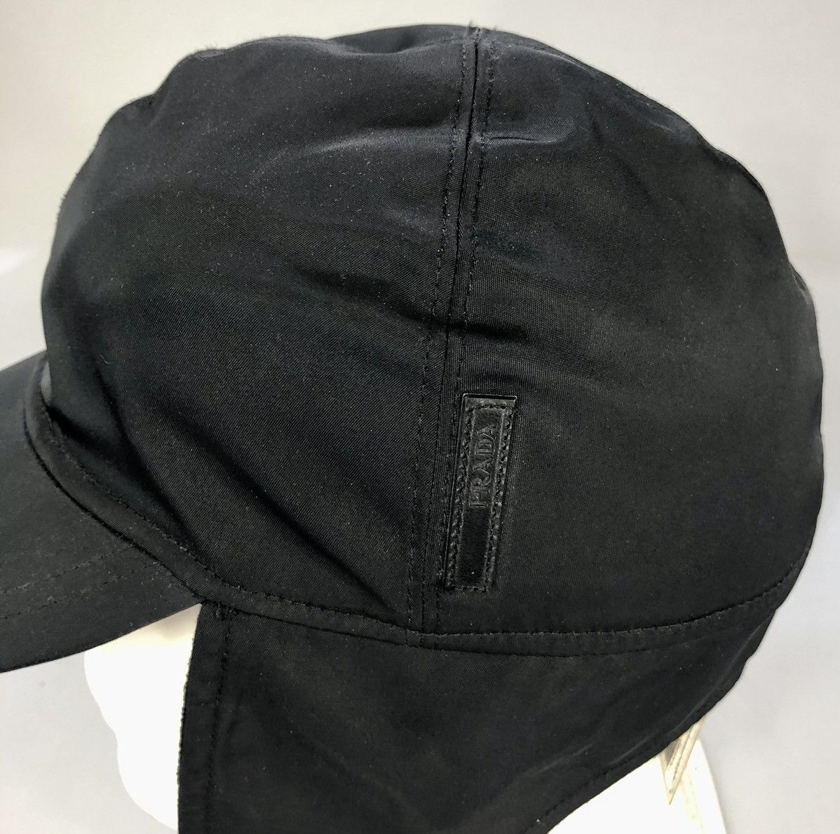 Prada Prada 🇮🇹 black techno logo insulated trapper cap M NWT Size ONE SIZE - 4 Thumbnail