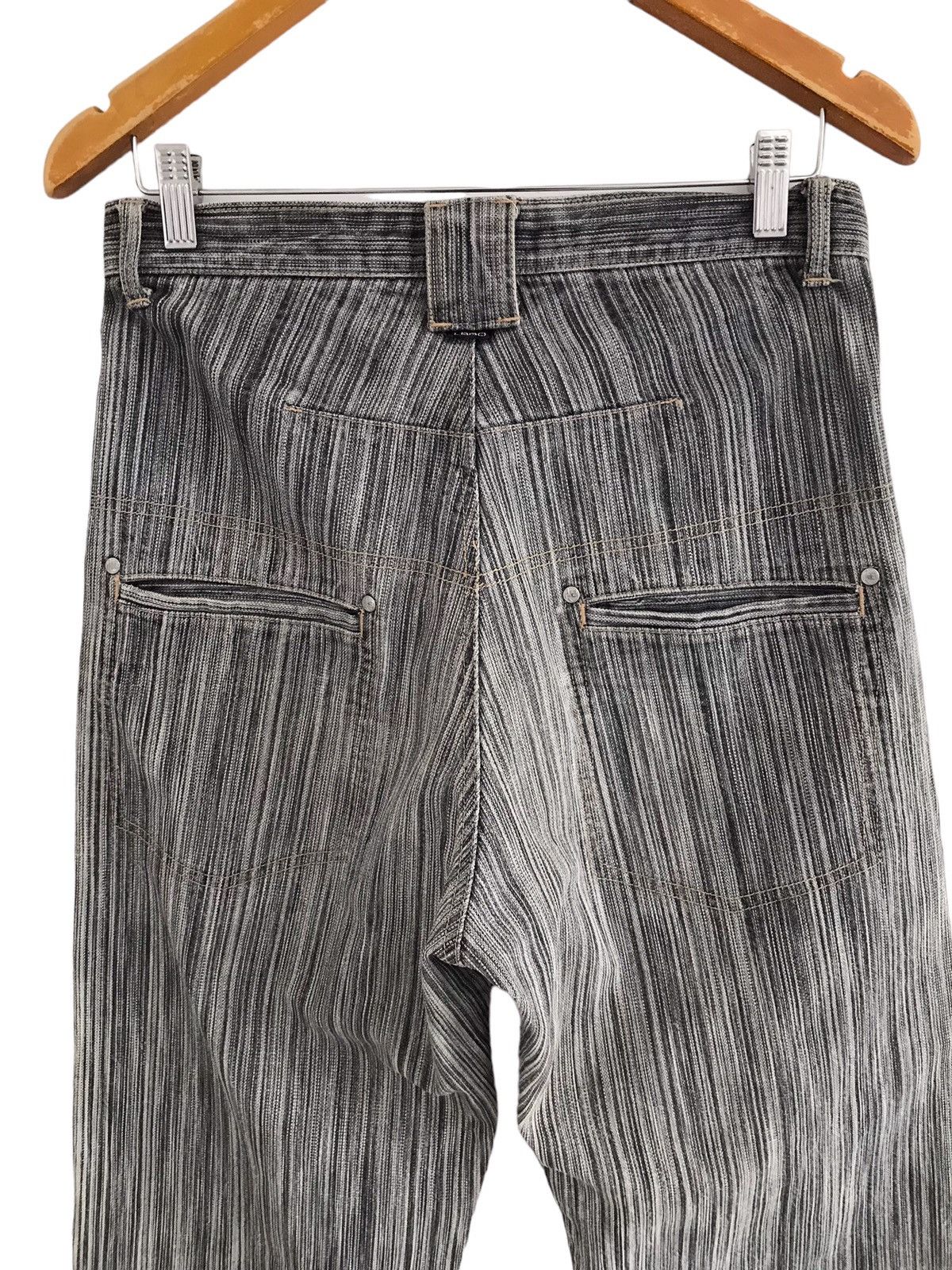 Japanese Brand LBRO Denim Products Japan Asymmetrical Striped Baggy Jeans Size US 30 / EU 46 - 14 Thumbnail