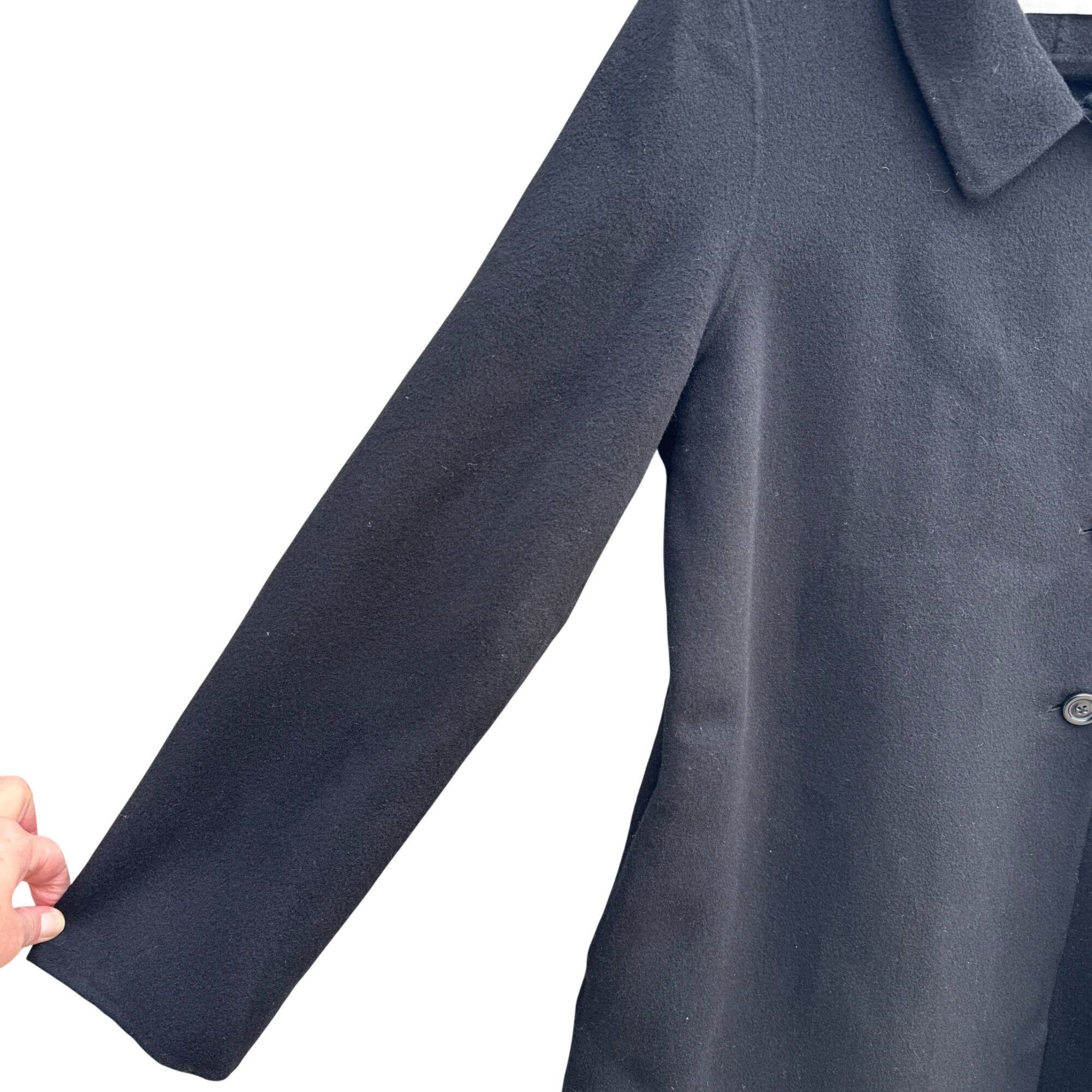 Bloomingdale's Bloomingdales Vintage Black Wool Cashmere Blend Womens Coat Size XXL / US 16-18 / IT 52-54 - 9 Thumbnail