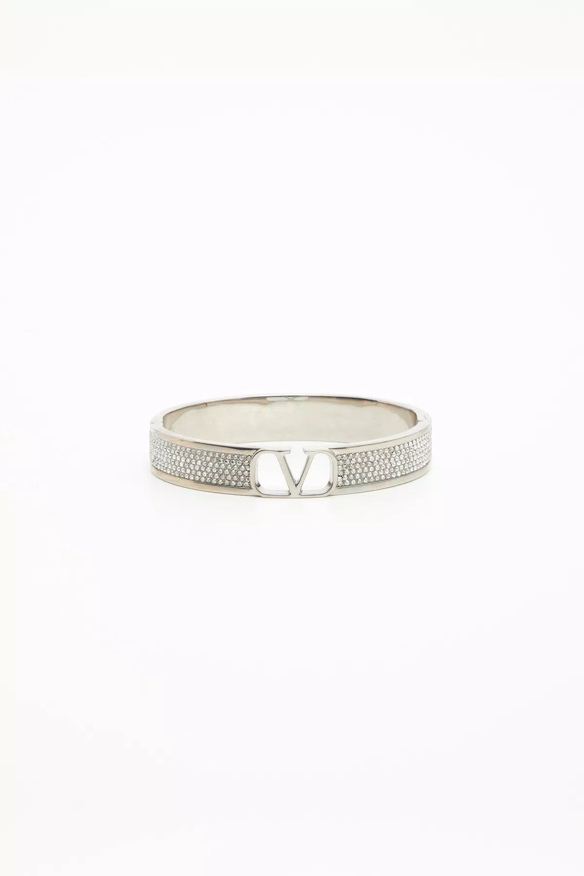 Valentino oc11z0725 Size:Medium/Swarovski® Crystal Bangle in Silver Size ONE SIZE - 1 Preview