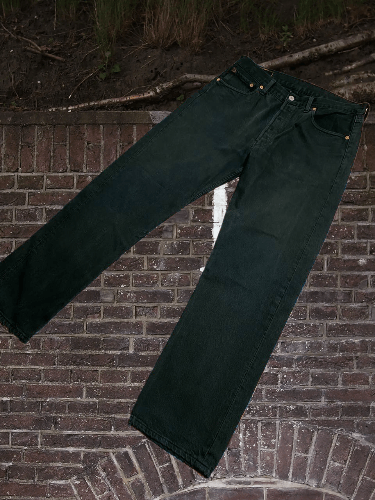Levi's × Vintage Vintage 90s Levi's 501 Black Denim Opium Jeans Size US 34 / EU 50 - 1 Thumbnail
