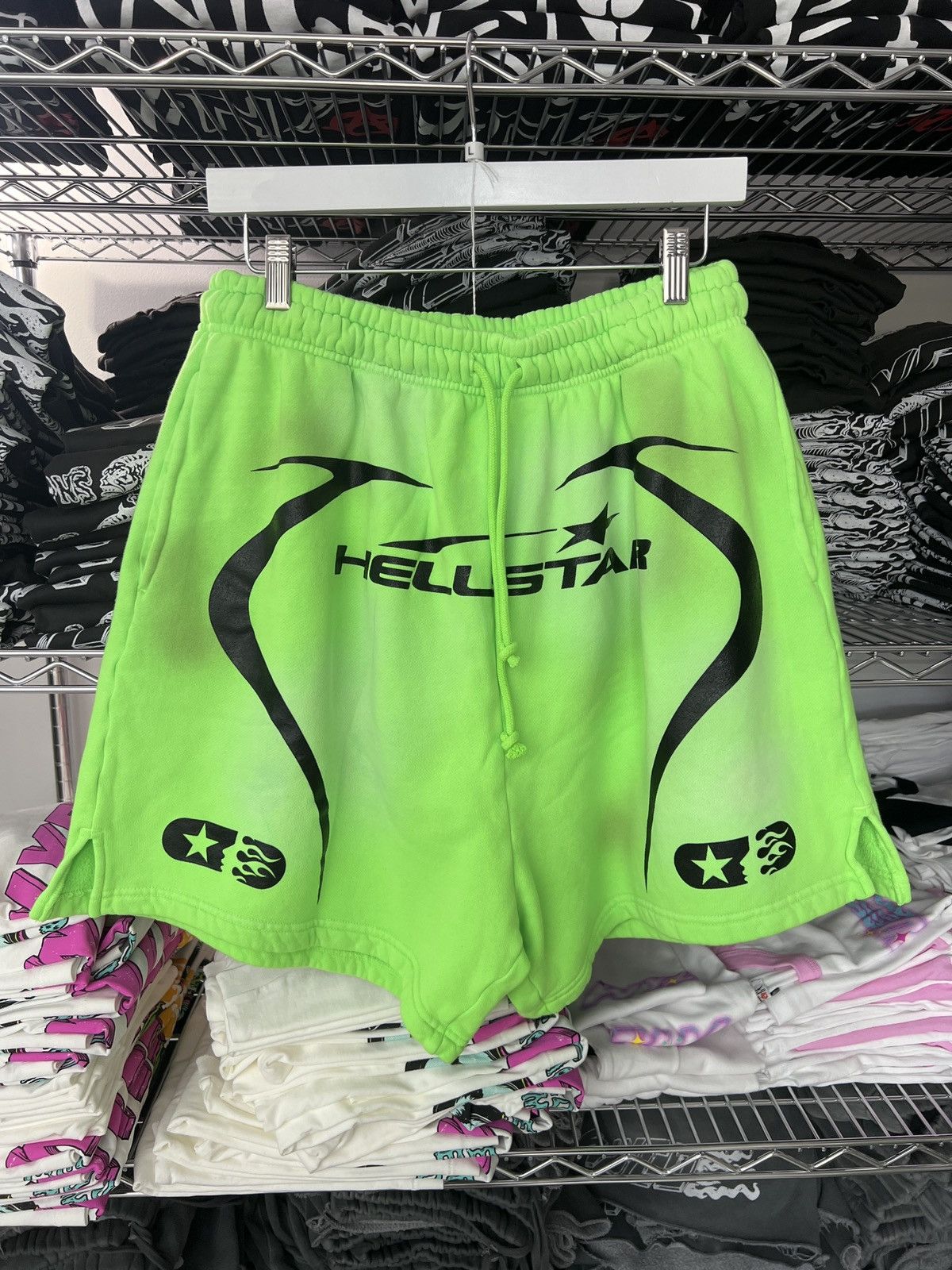 パンツ Hellstar Warm Up Shorts Neon Green Hellstar Warm Up Shorts Neon Green Men's - SS24 - US