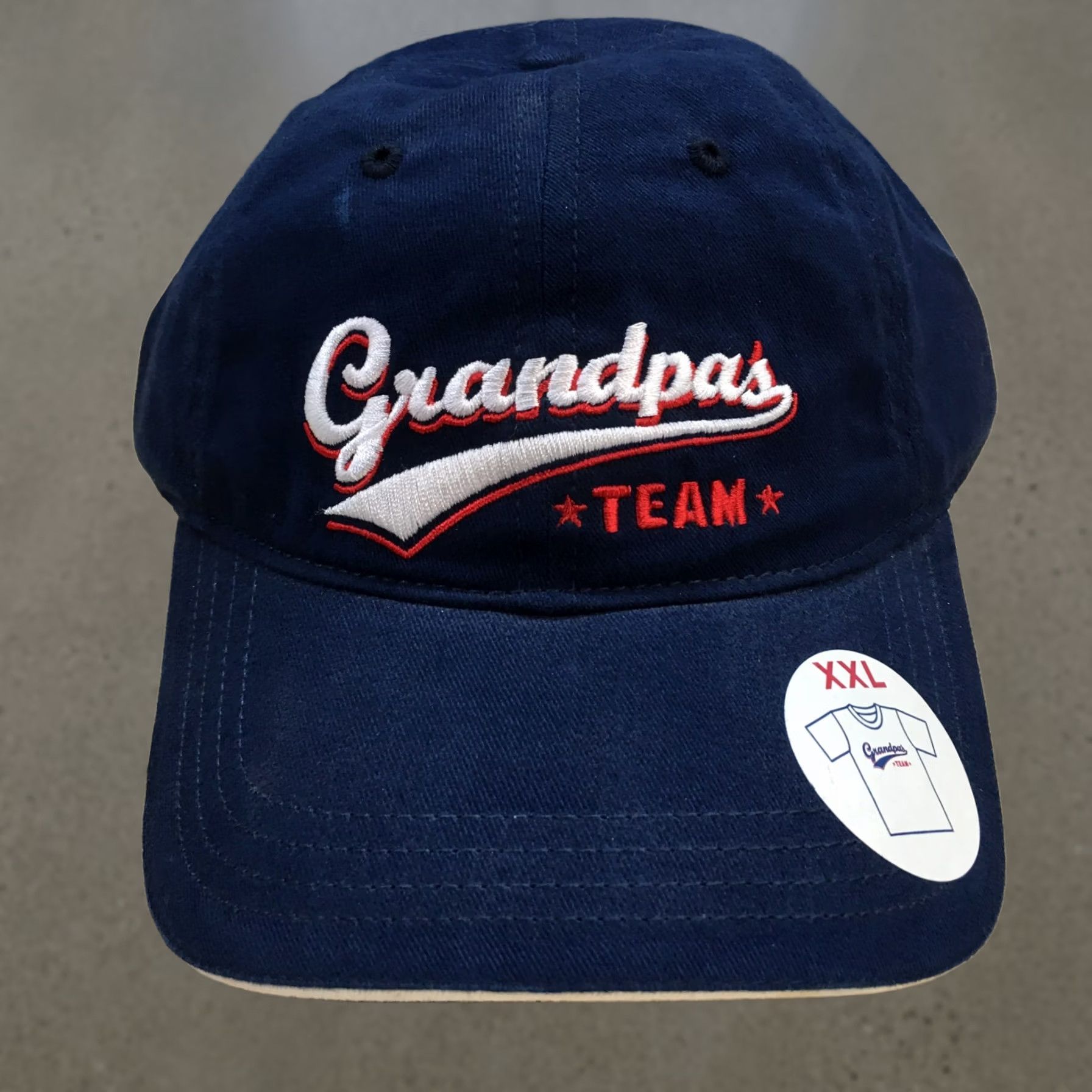 Vintage Grandpas Team Baseball Cap Hat Mens One Size Blue Cotton Adjustable Embroidered Size ONE SIZE - 1 Thumbnail