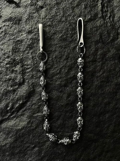 Jewelry Metal Big Skull Wallet Chain, Pants Chain Size ONE SIZE - 6 Thumbnail